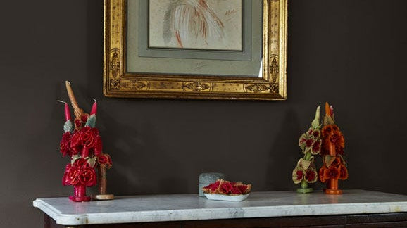 Room painted in Farrow & Ball London Clay
