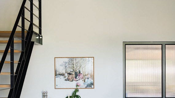 Modern interior with walls painted in Farrow & Ball Strong White