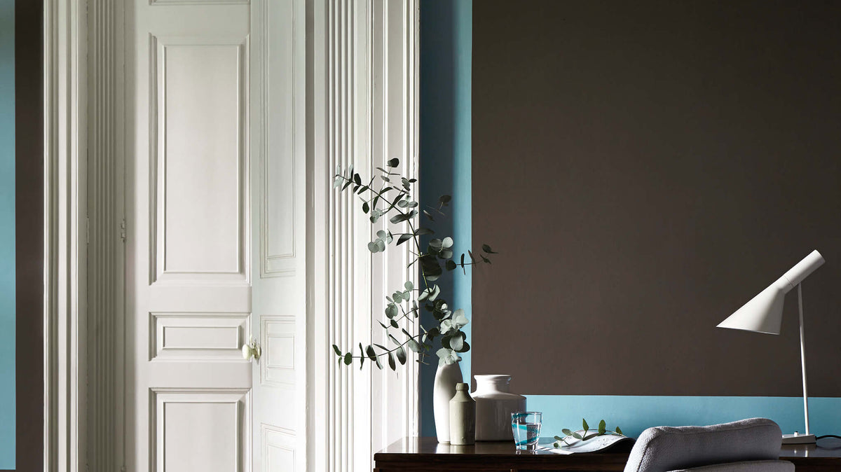Interior painted in Little Greene Attic II with Sky Blue