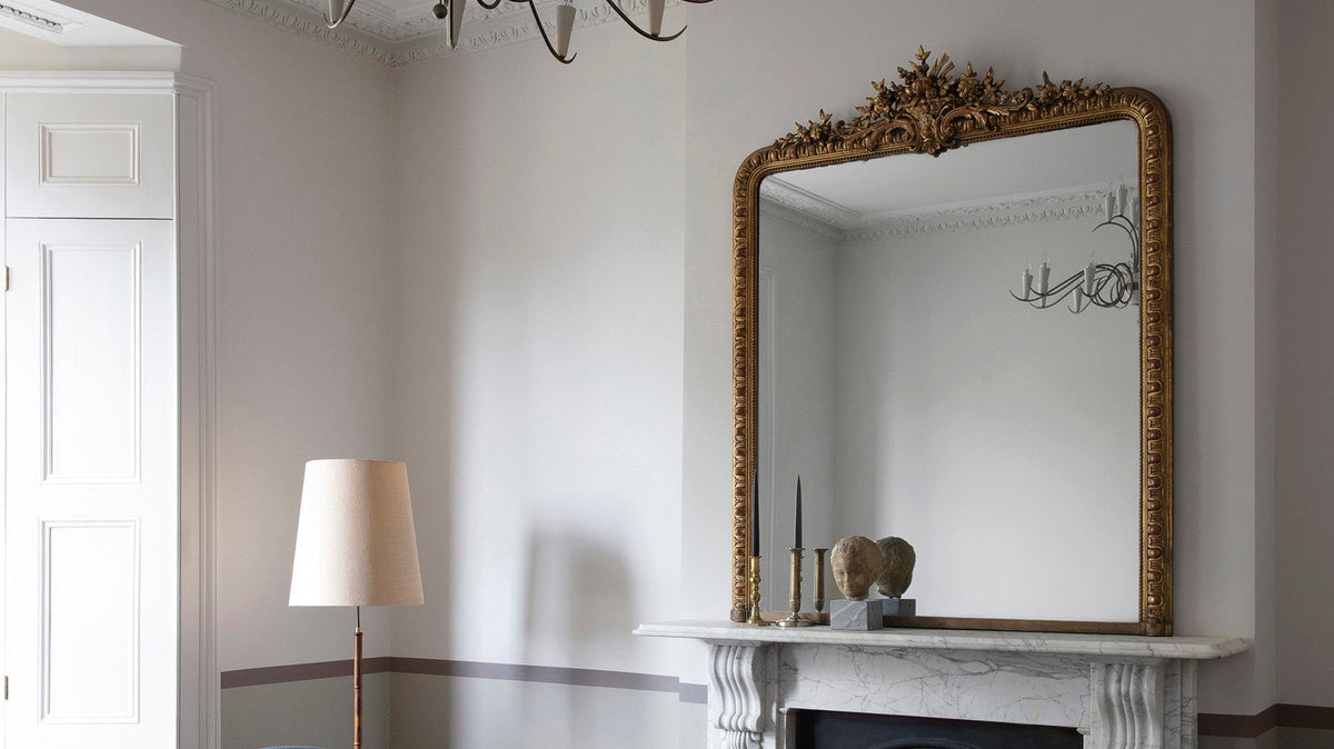 Living room painted in Paint & Paper Library Stone I, Stone II, Stone V and Moleskin