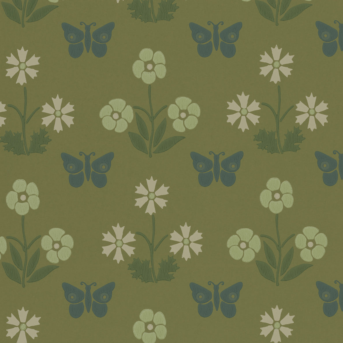 Burges Butterfly - Garden by Little Greene - luxury wallpaper