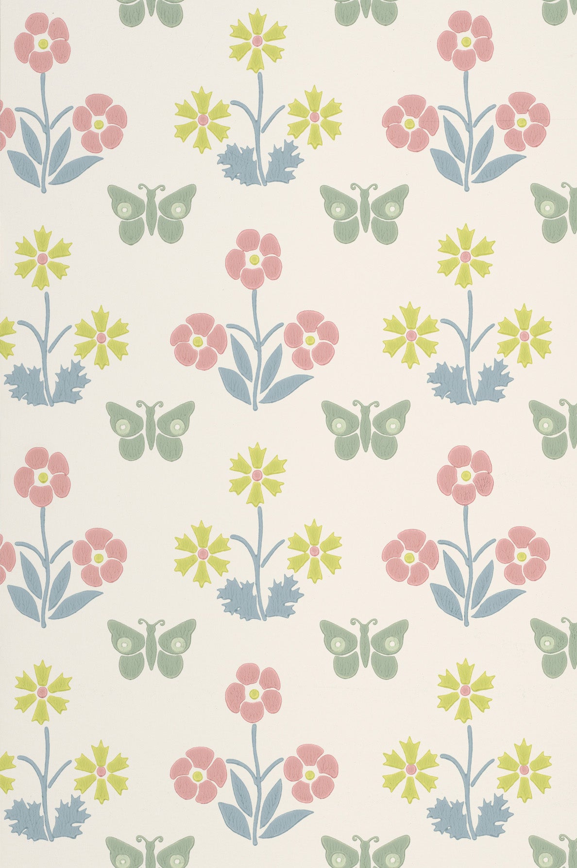 Burges Butterfly - Slaked Lime by Little Greene - luxury wallpaper