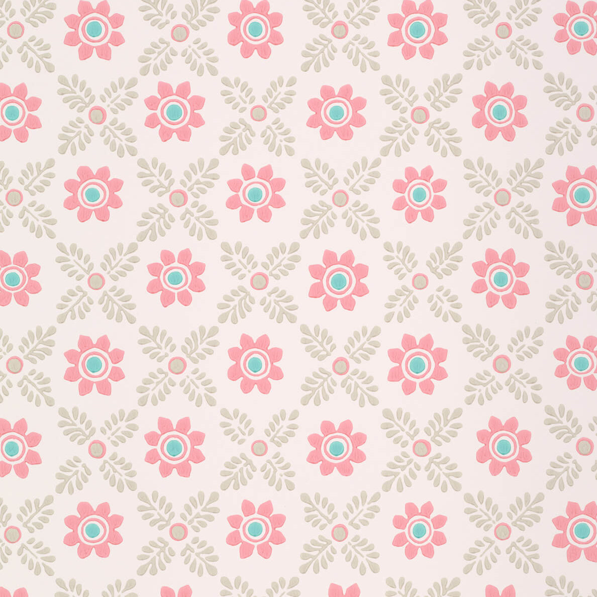 Ditsy Block - Carmine by Little Greene - luxury wallpaper