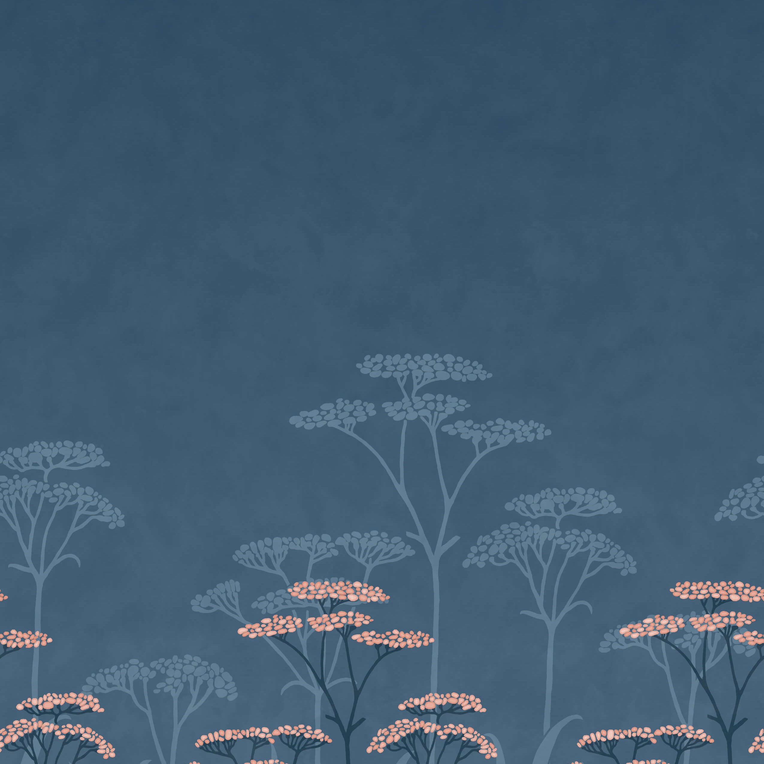 Achillea - Nighttide by Little Greene - luxury wallpaper