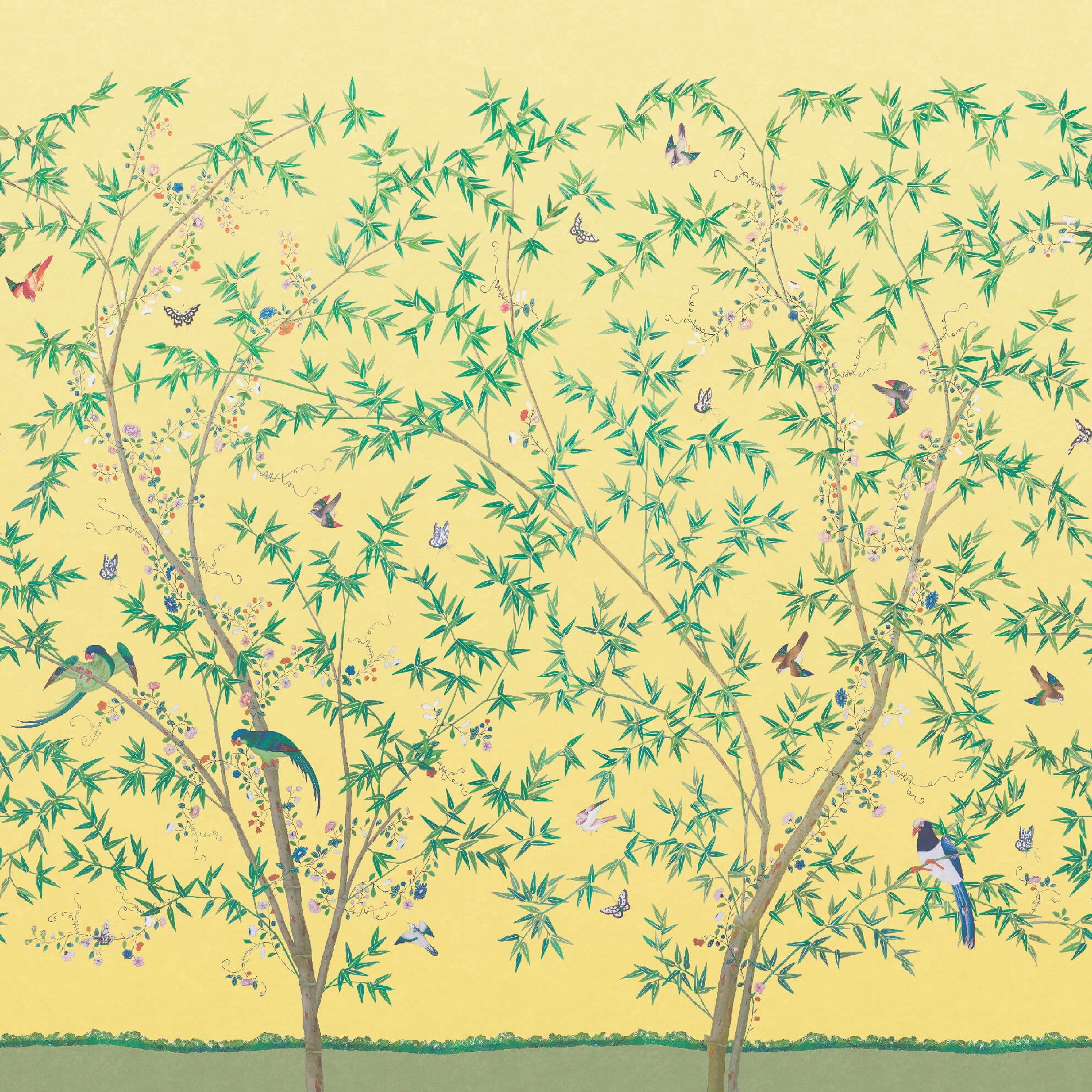 Belton Scenic - Sunbeam by Little Greene - luxury wallpaper