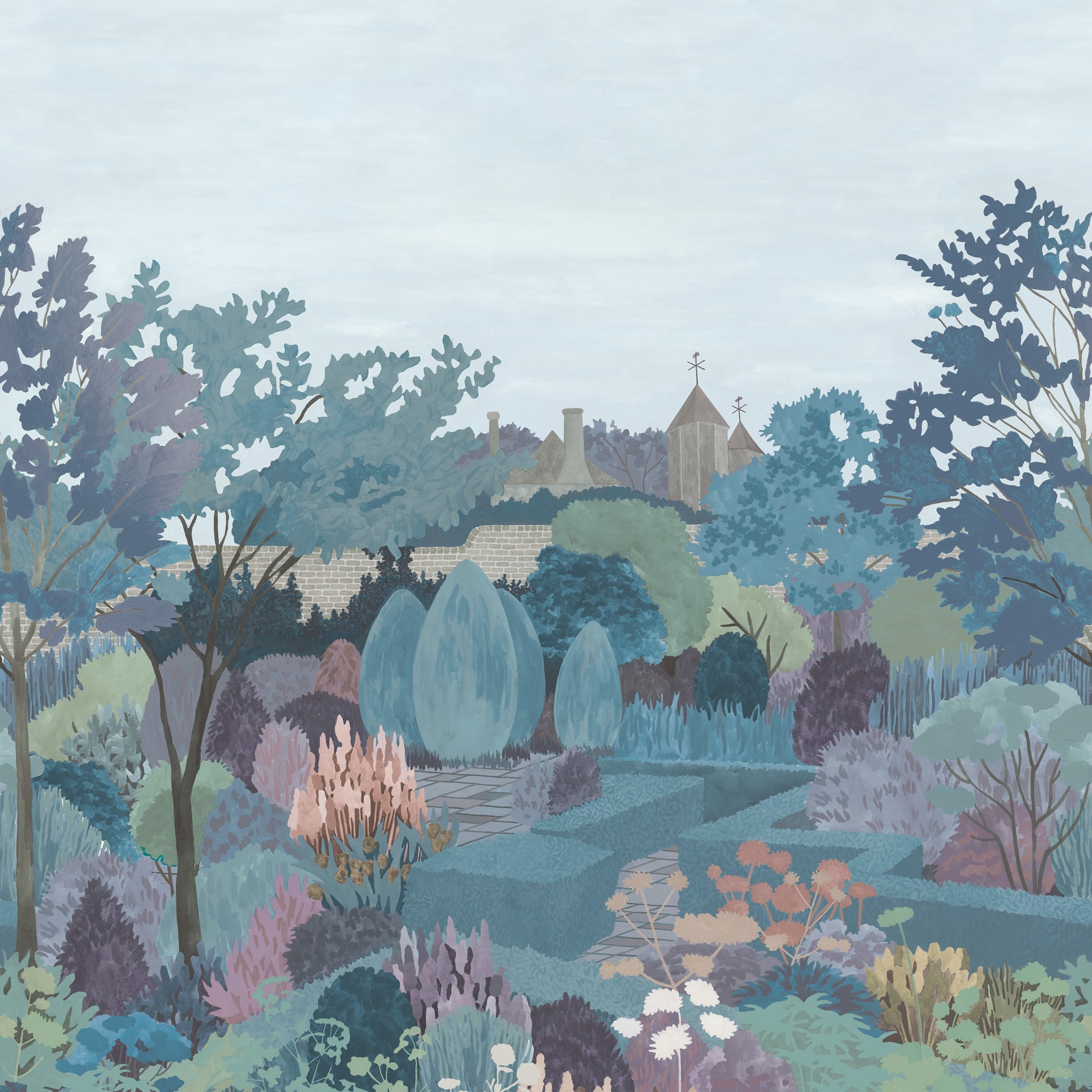 Castle Garden - Tea With Florence by Little Greene - luxury wallpaper
