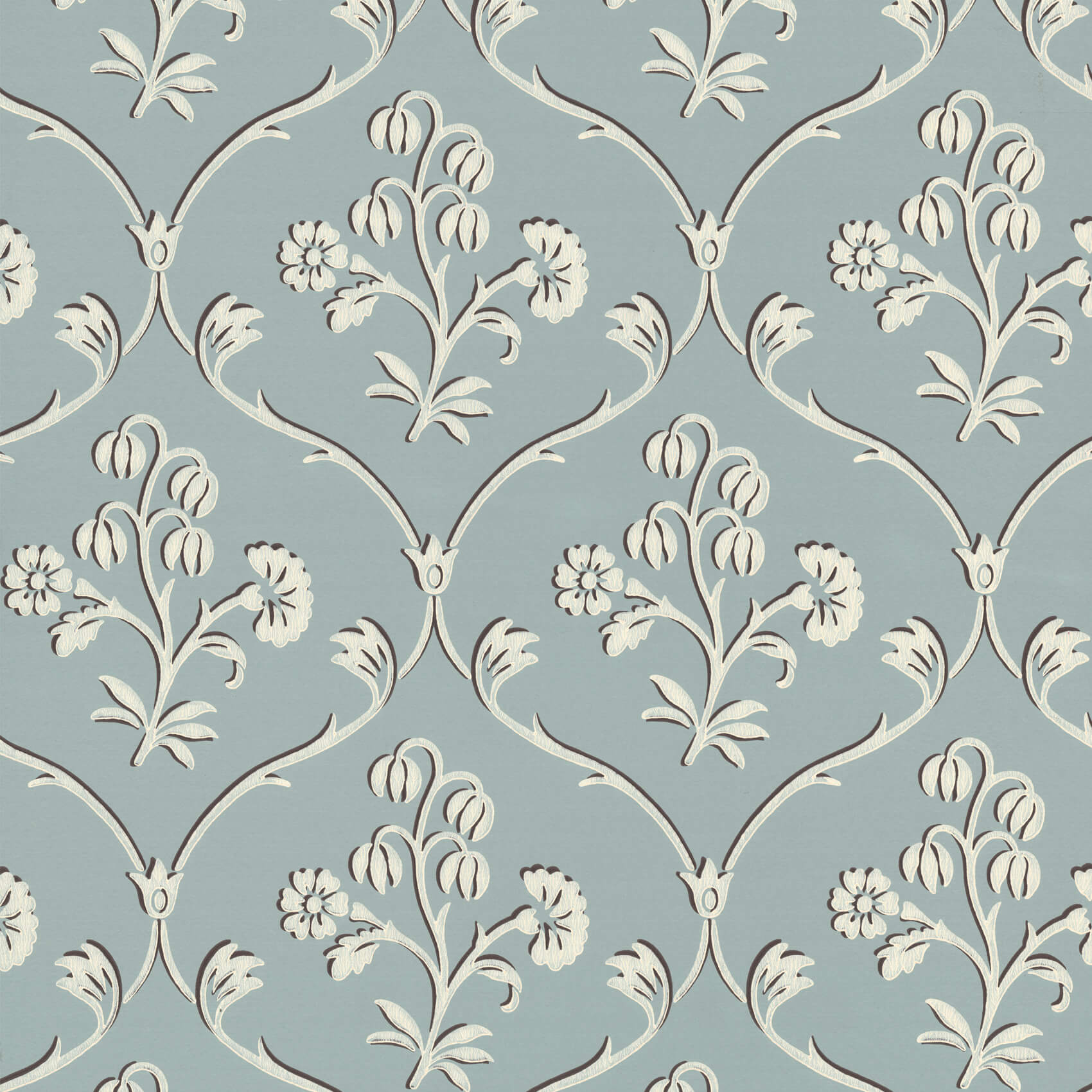 Cranford - Sky Blue by Little Greene - luxury wallpaper