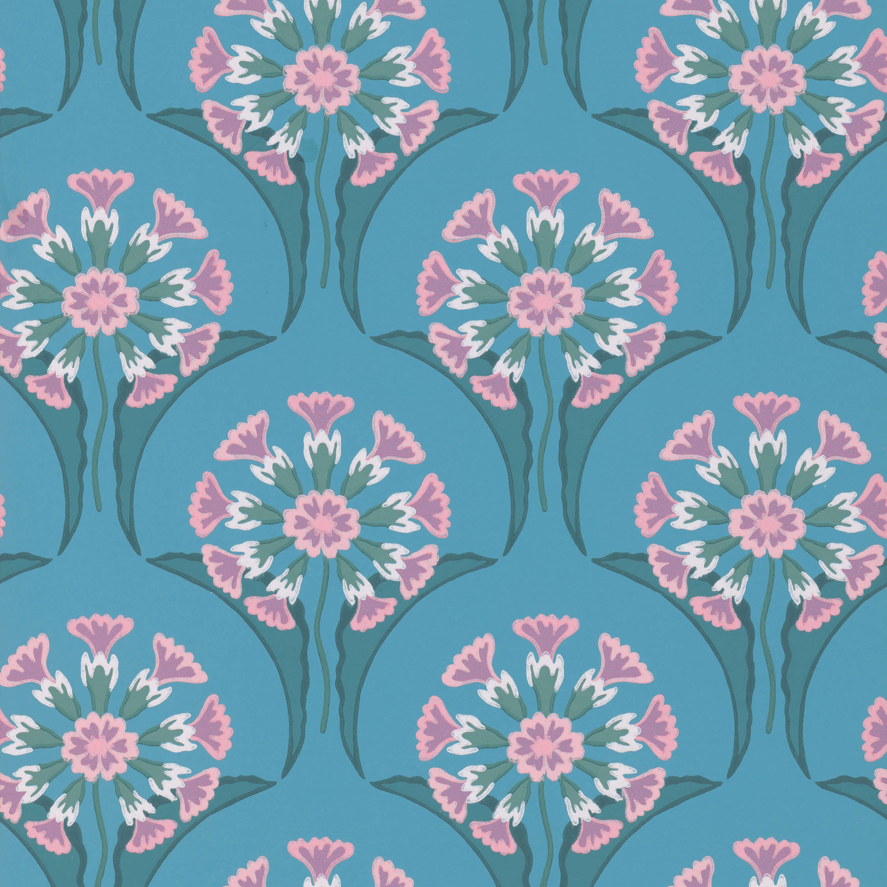 Hencroft - Azure by Little Greene - luxury wallpaper