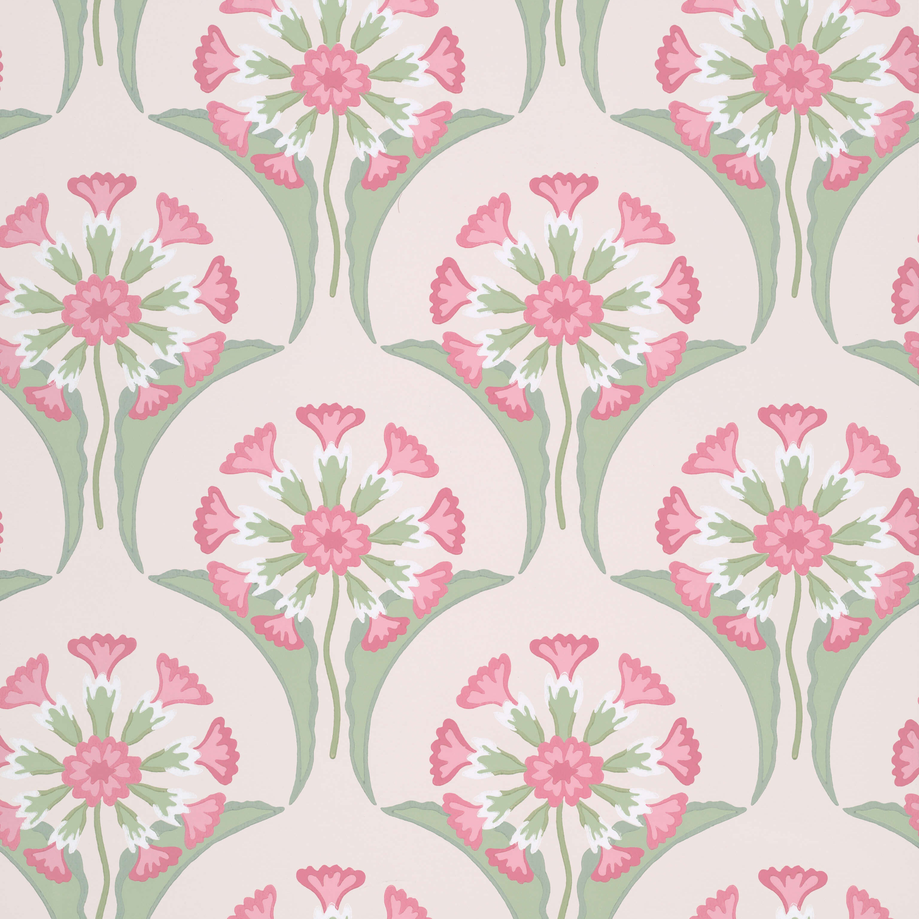 Hencroft - Pink Primula by Little Greene - luxury wallpaper