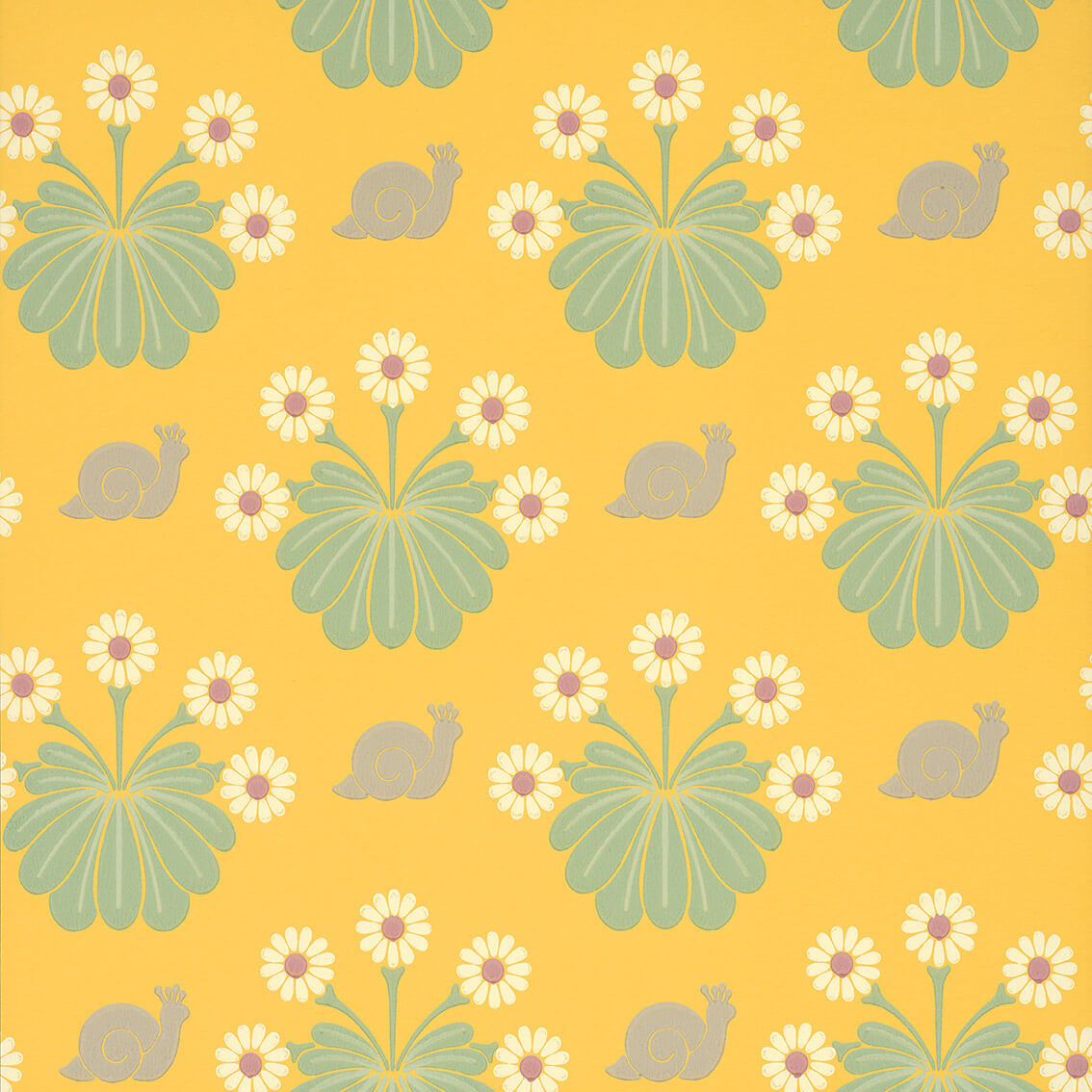 Burges Snail - Lemon by Little Greene - luxury wallpaper