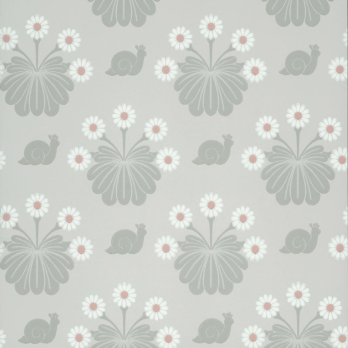Burges Snail - Silver by Little Greene - luxury wallpaper