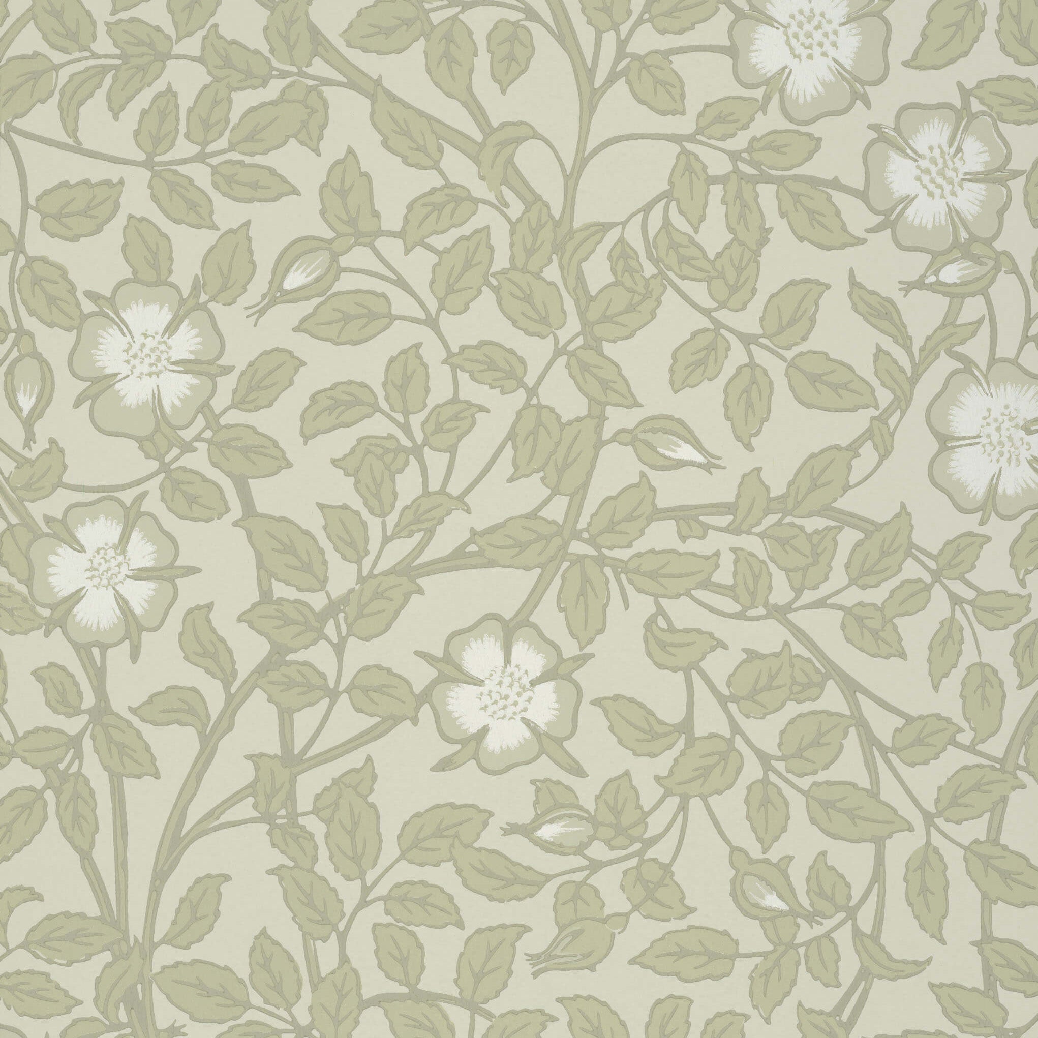 Briar Rose - Green Stone by Little Greene - luxury wallpaper