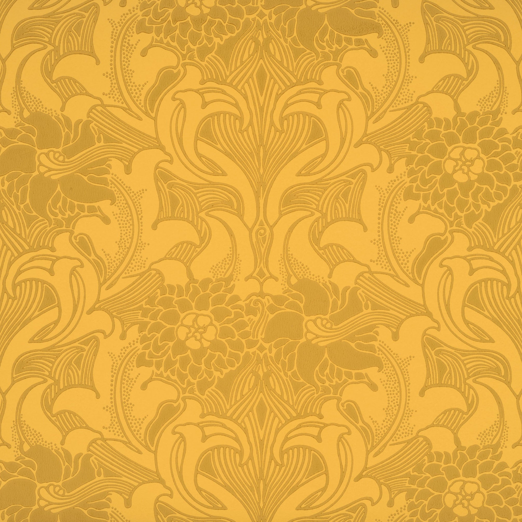 Dahlia Scroll - Giallo by Little Greene - luxury wallpaper