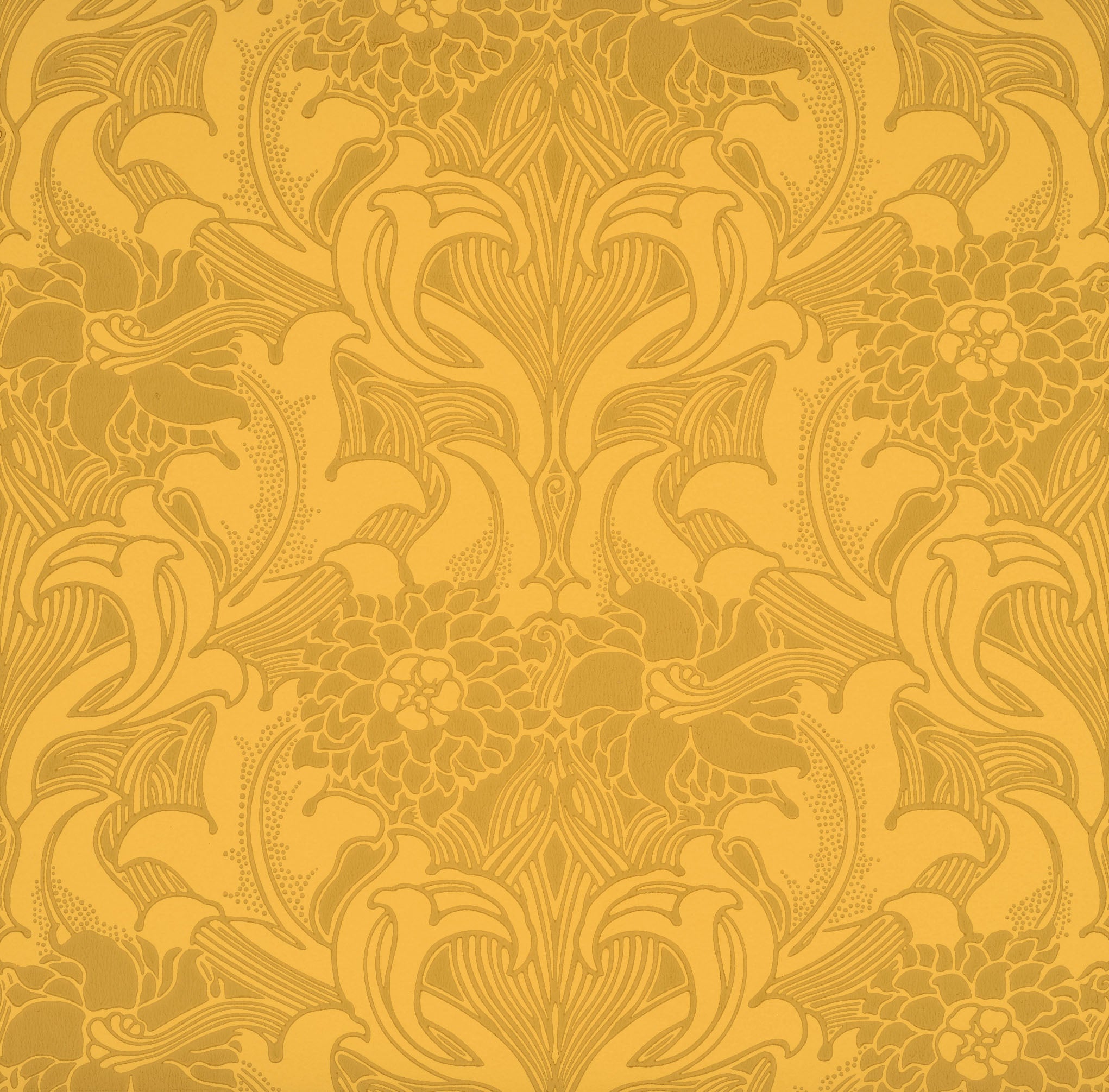 Dahlia Scroll - Giallo by Little Greene - luxury wallpaper