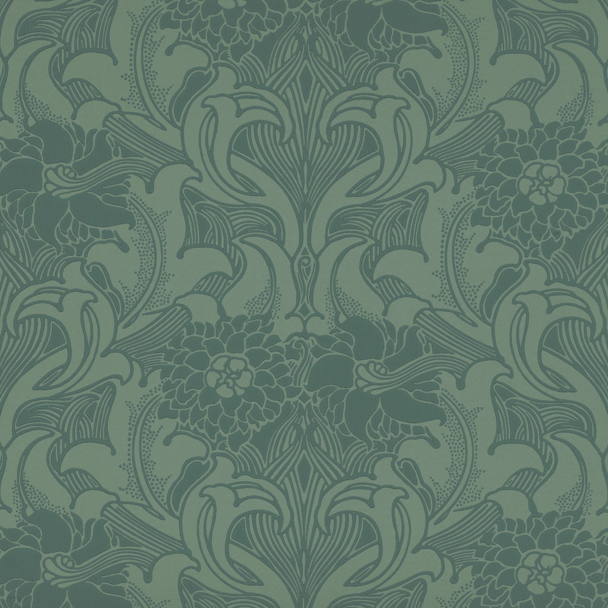 Dahlia Scroll - Tea With Florence by Little Greene - luxury wallpaper
