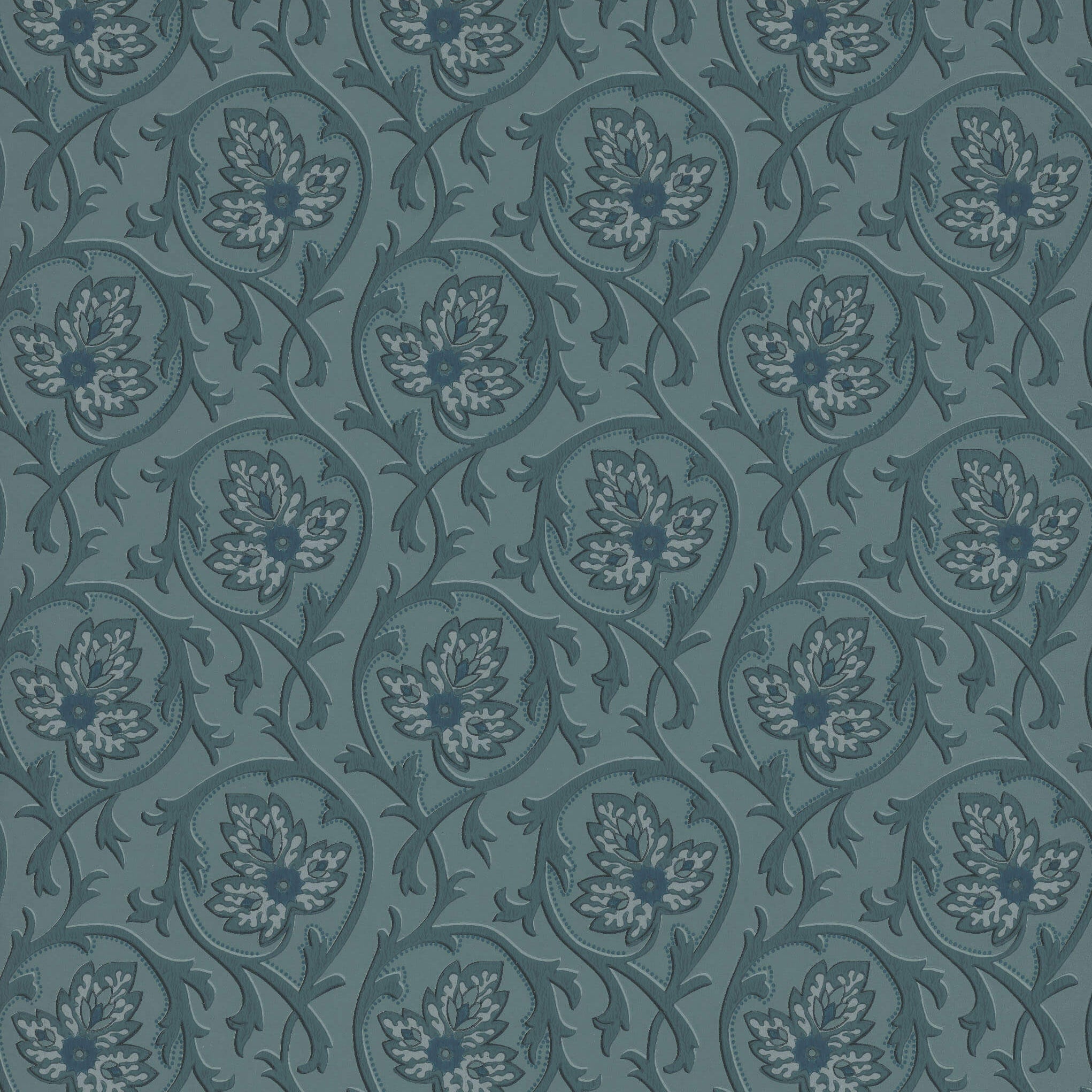 Hoja - Air Force Blue by Little Greene - luxury wallpaper