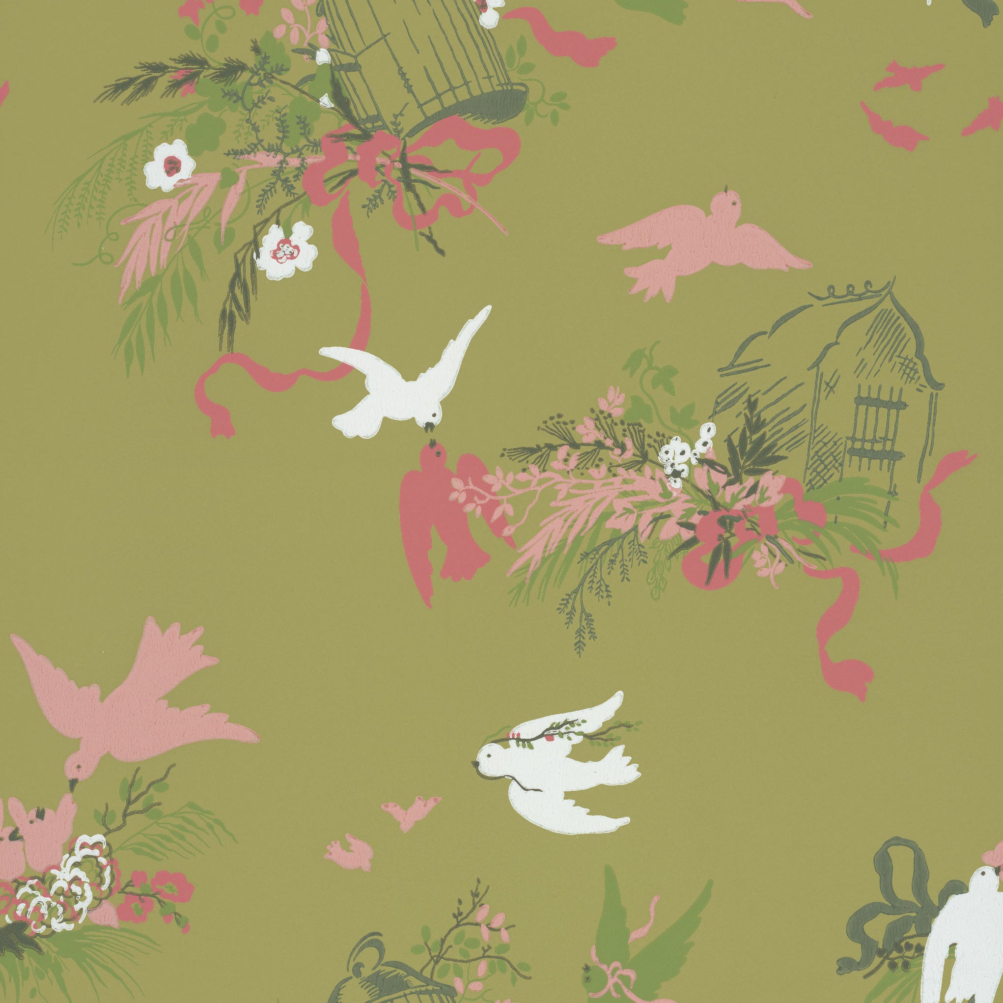 Volières - Garden by Little Greene - luxury wallpaper