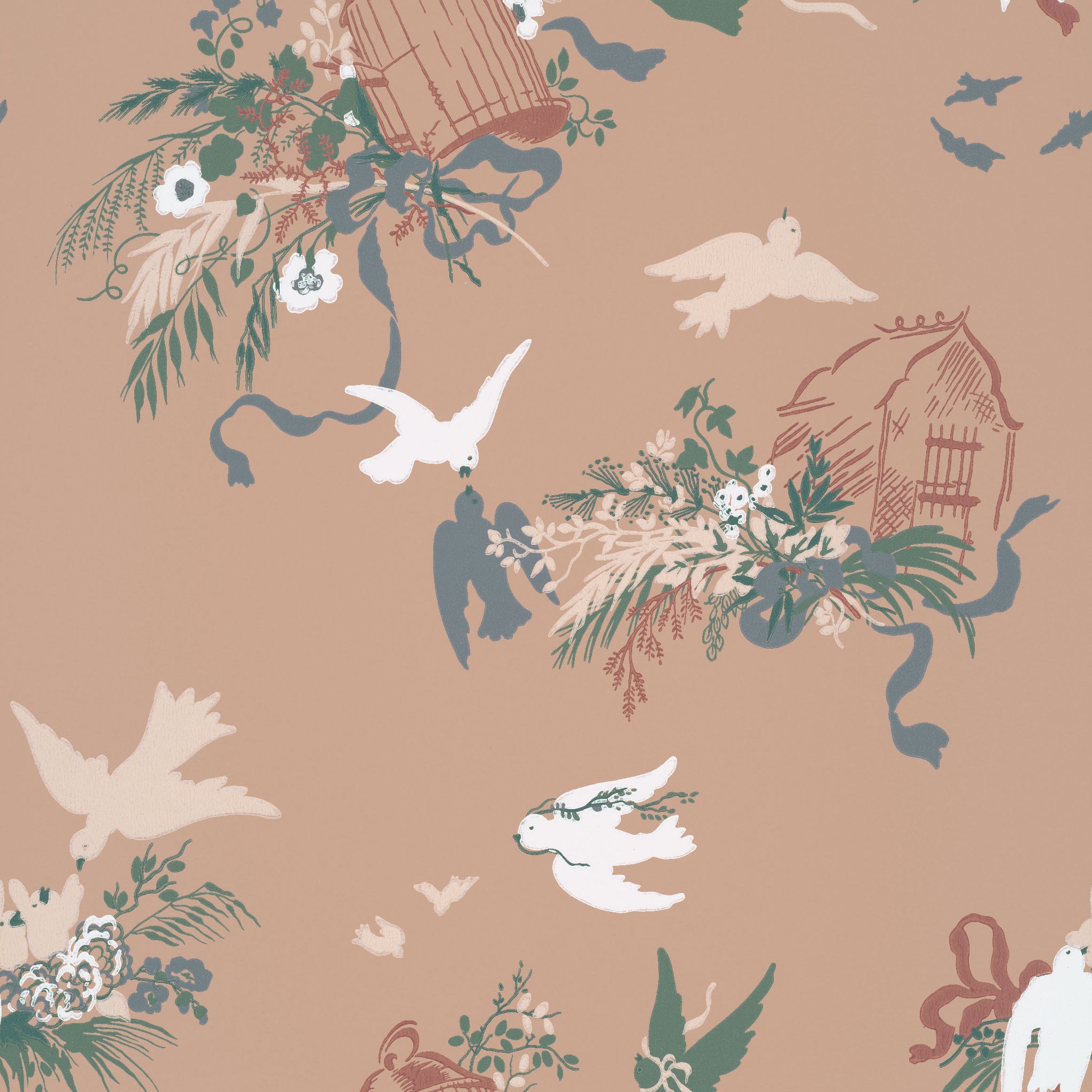 Volières - Masquerade by Little Greene - luxury wallpaper