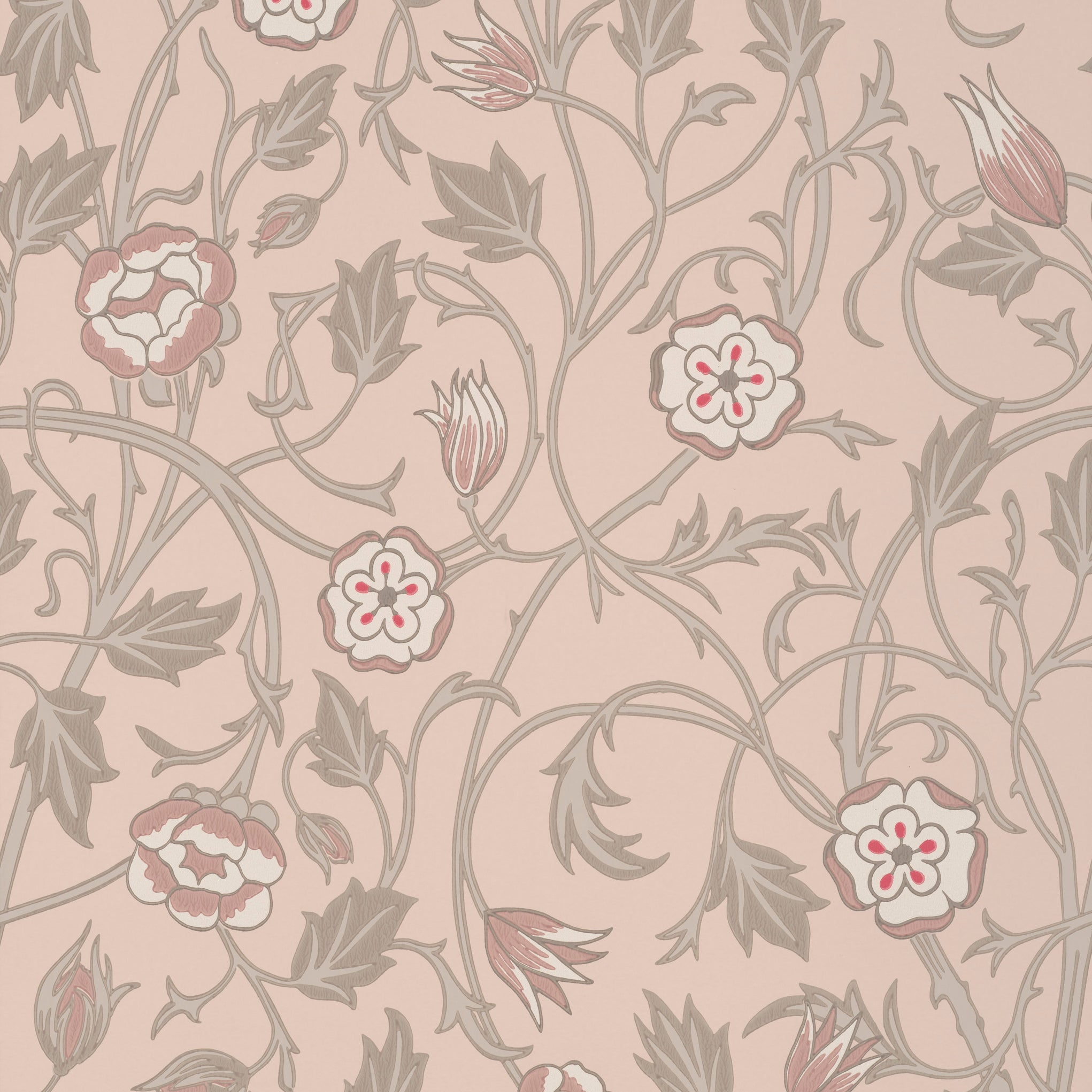 May's Tulip - Castell Pink by Little Greene - luxury wallpaper