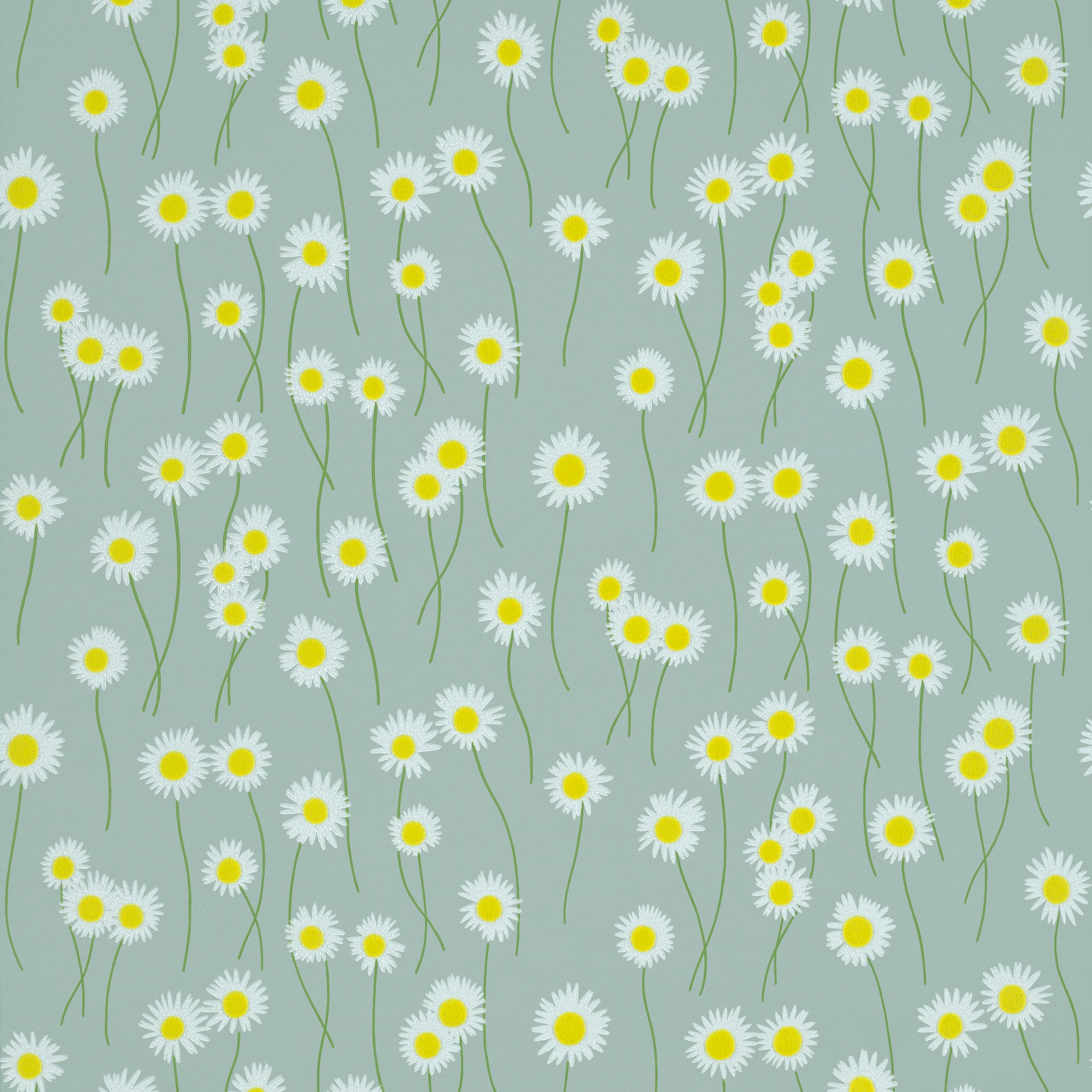 Moon Daisies - Celestial Blue by Little Greene - luxury wallpaper