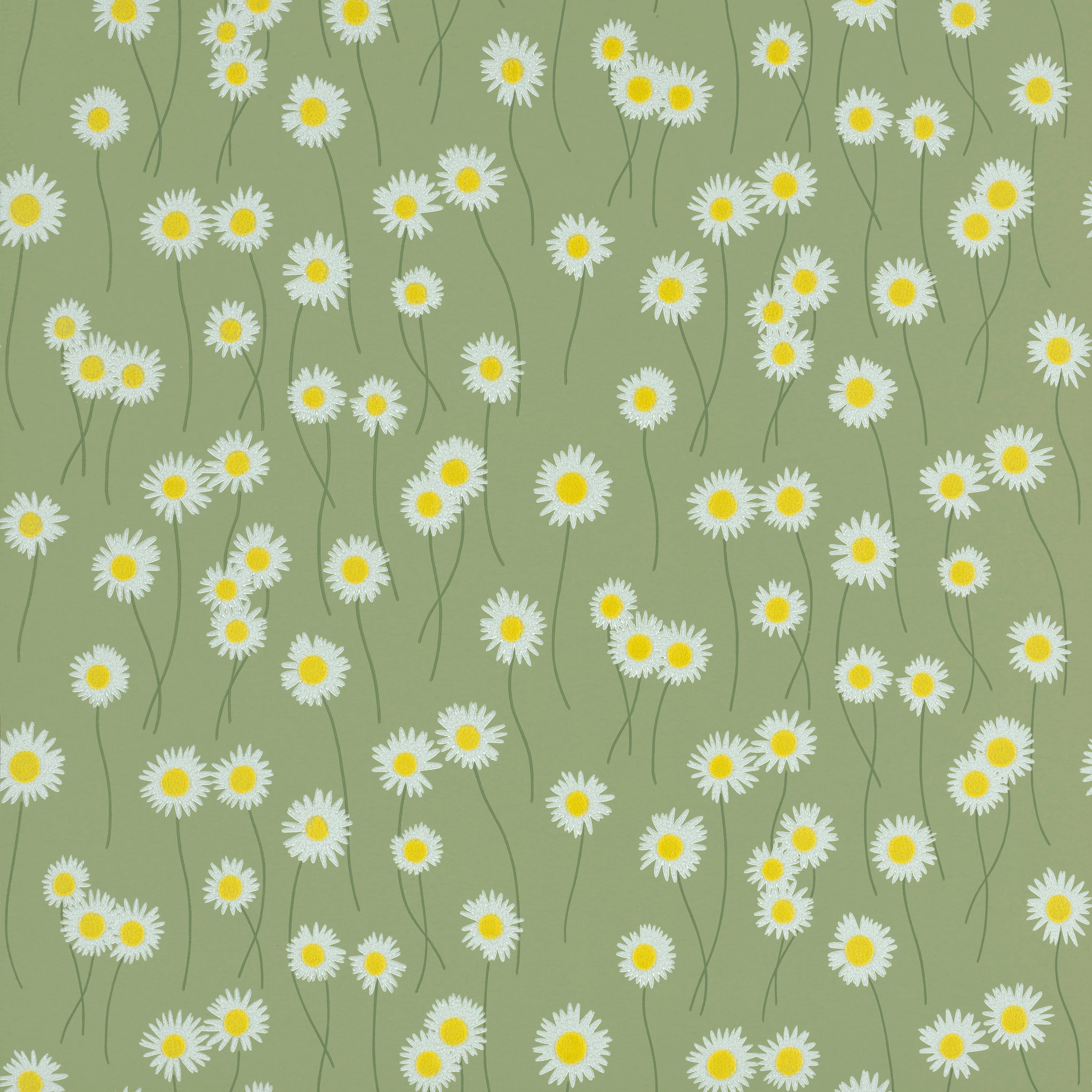 Moon Daisies - Garden by Little Greene - luxury wallpaper