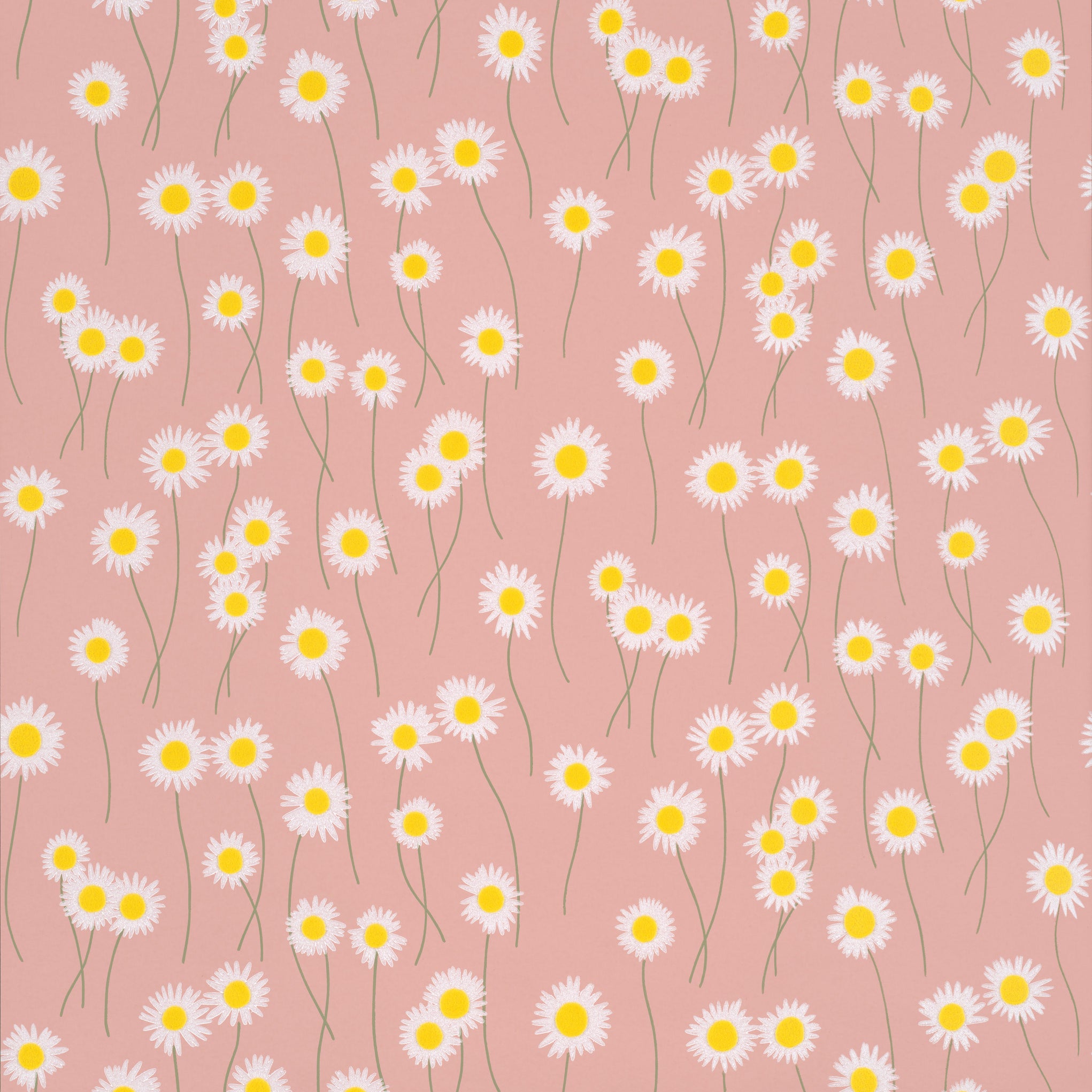 Moon Daisies - Hellebore by Little Greene - luxury wallpaper