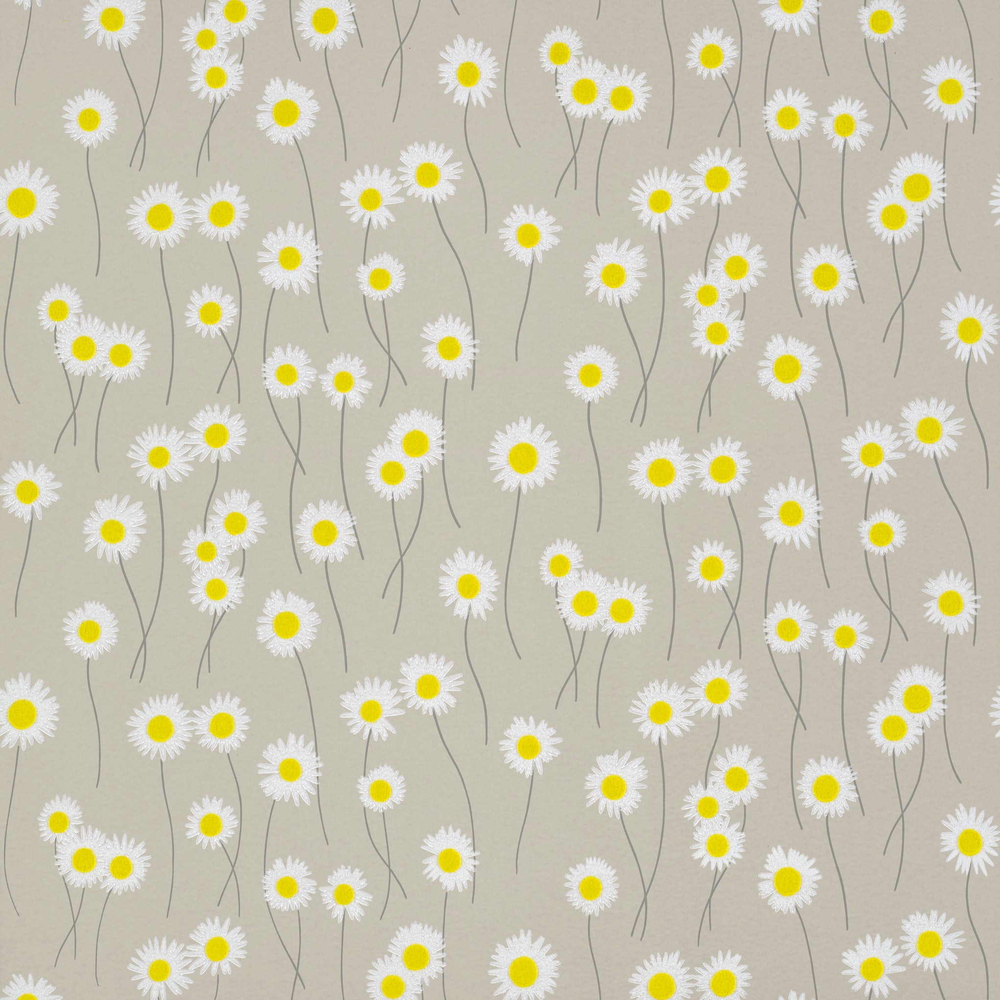 Moon Daisies - Slaked Lime by Little Greene - luxury wallpaper