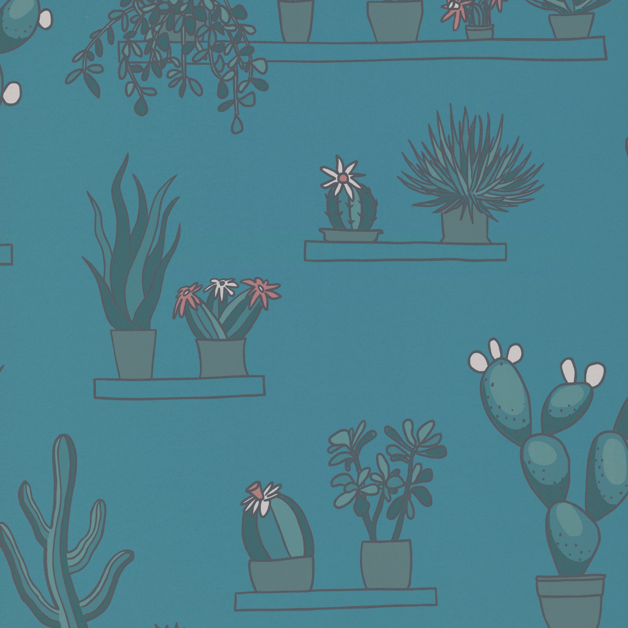 Mr Straw's Greenhouse - Air Force Blue by Little Greene - luxury wallpaper