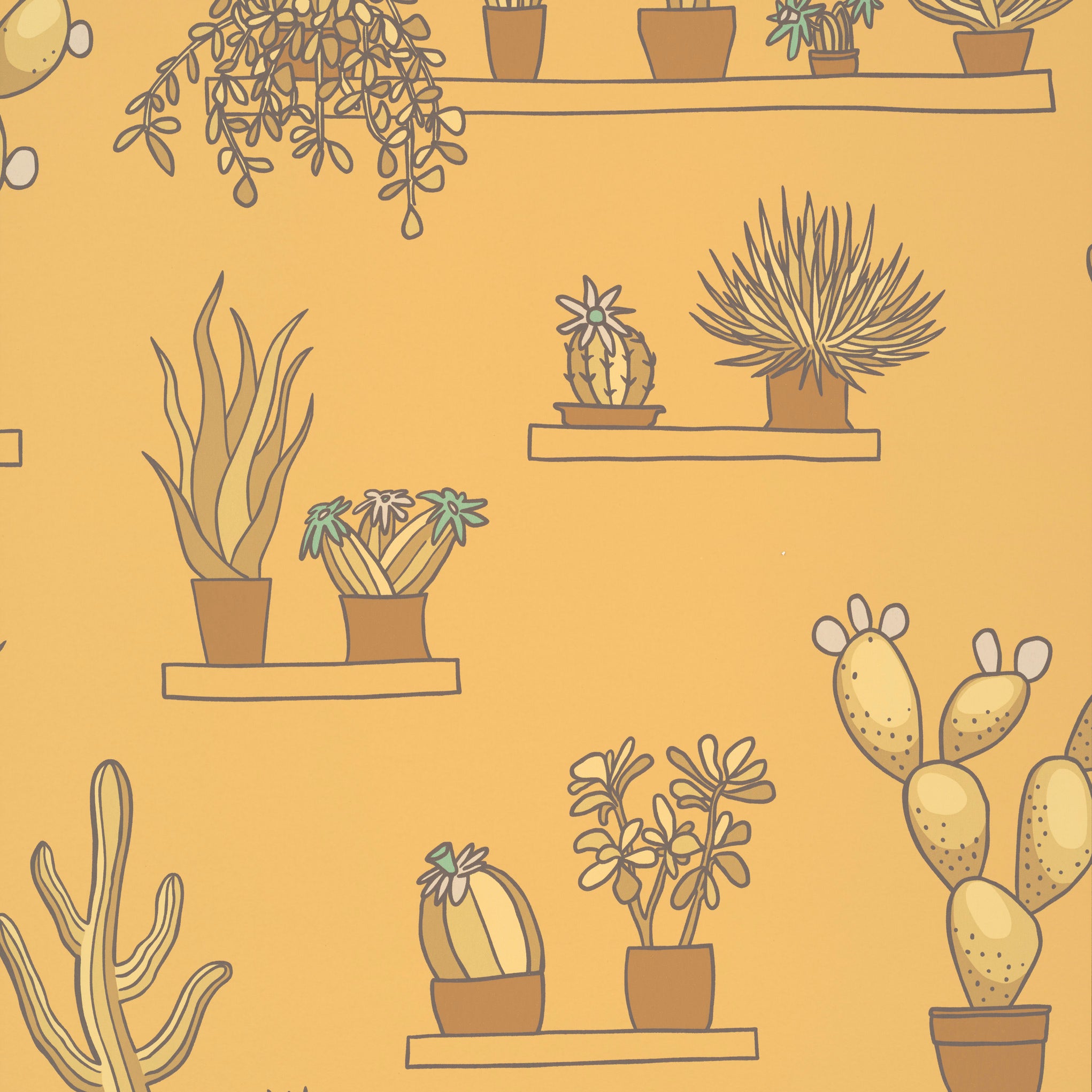 Mr Straw's Greenhouse - Light Gold by Little Greene - luxury wallpaper