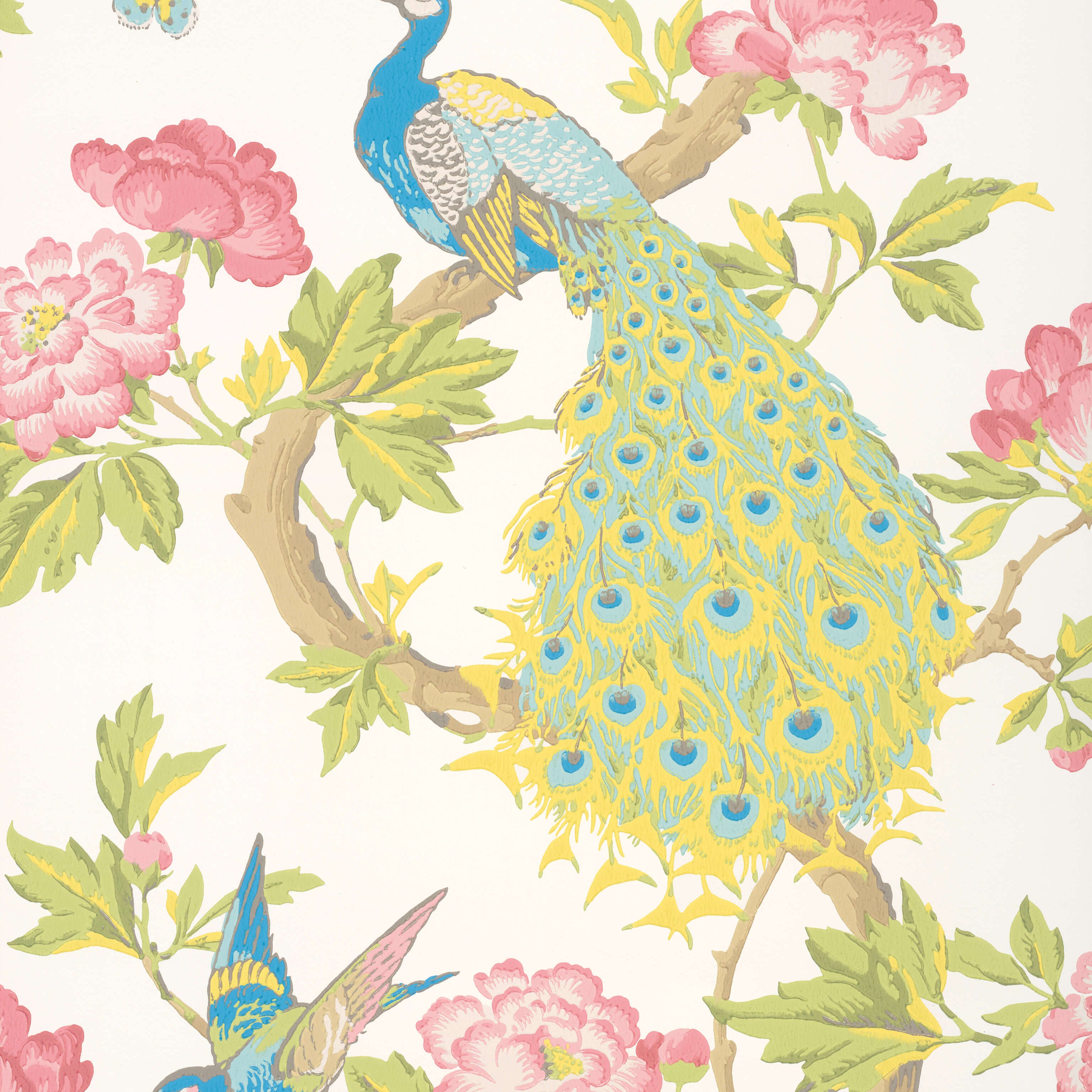 Pavona - Blanche by Little Greene - luxury wallpaper