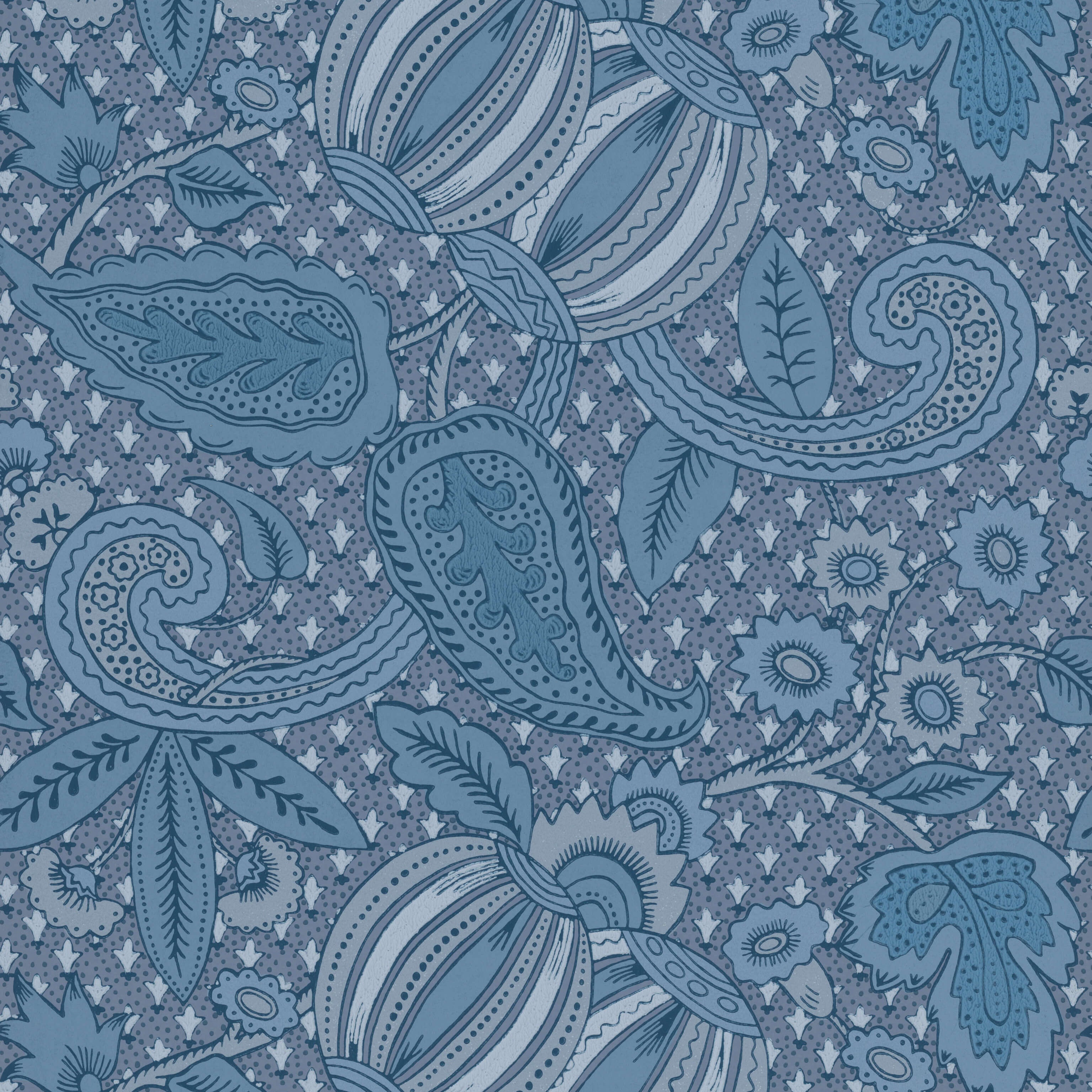 Pomegranate - Blue Scale by Little Greene - luxury wallpaper