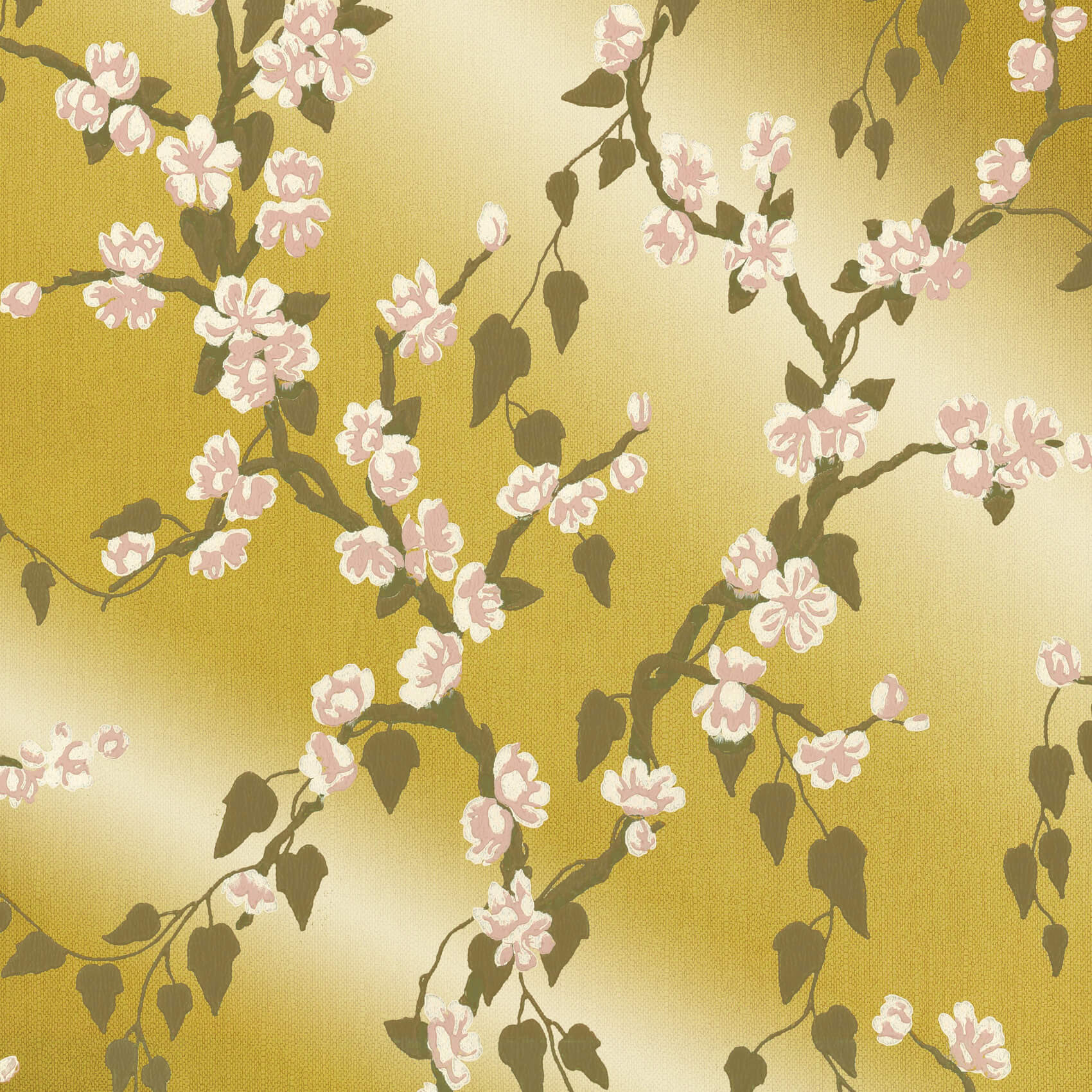 Sakura - Yellow Lustre by Little Greene - luxury wallpaper