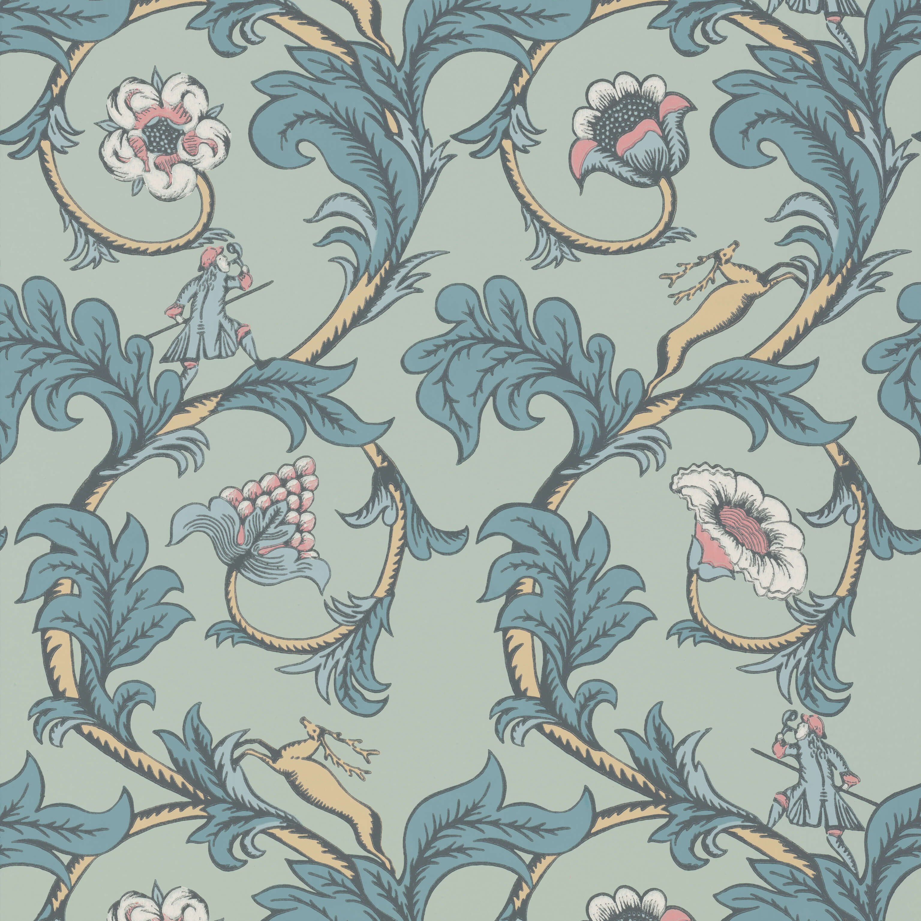 Stag Trail - Arsenic by Little Greene - luxury wallpaper
