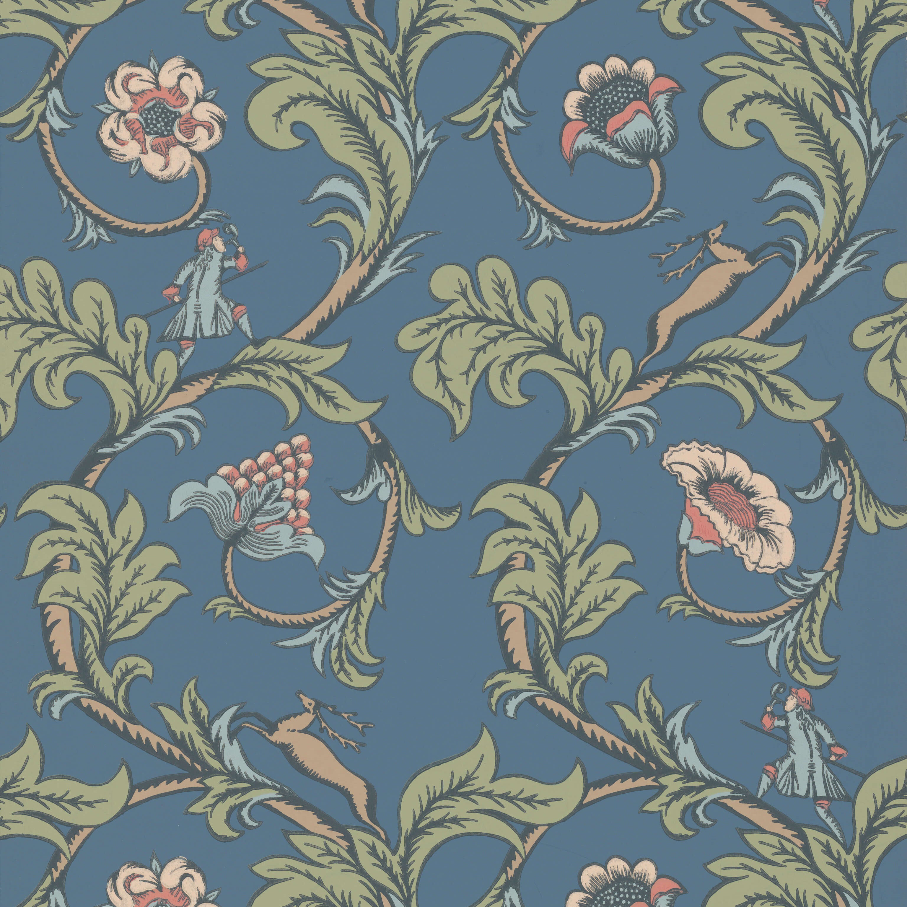Stag Trail - Juniper by Little Greene - luxury wallpaper