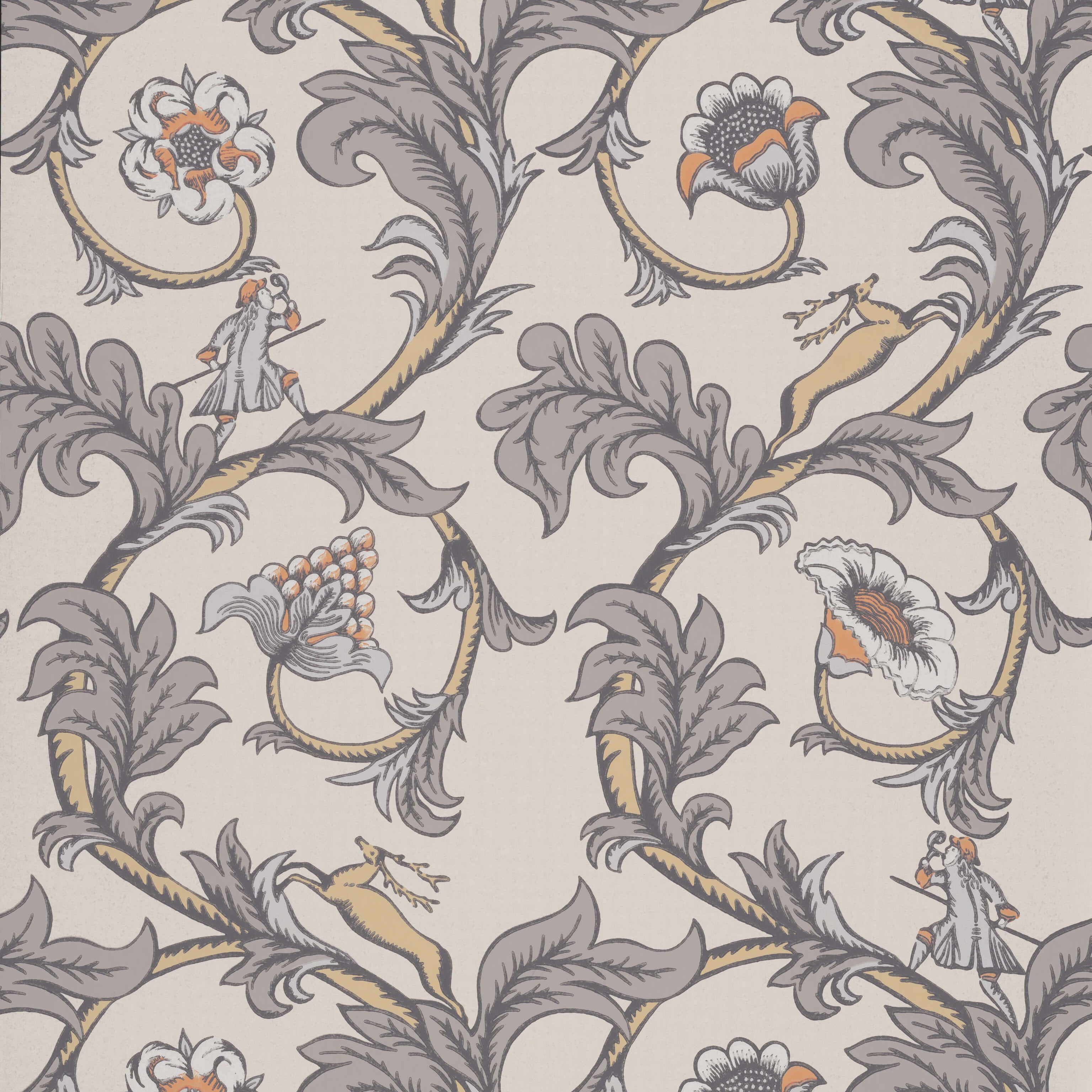 Stag Trail - Sterling by Little Greene - luxury wallpaper