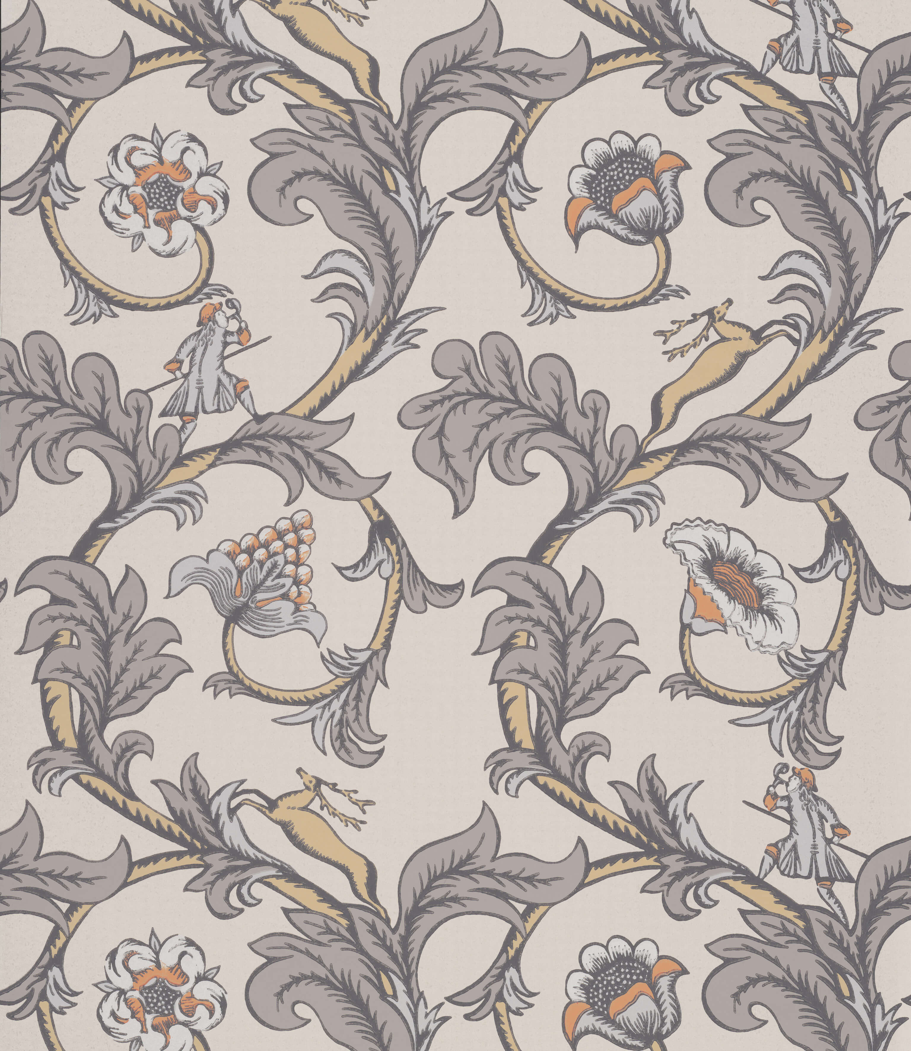 Stag Trail - Sterling by Little Greene - luxury wallpaper