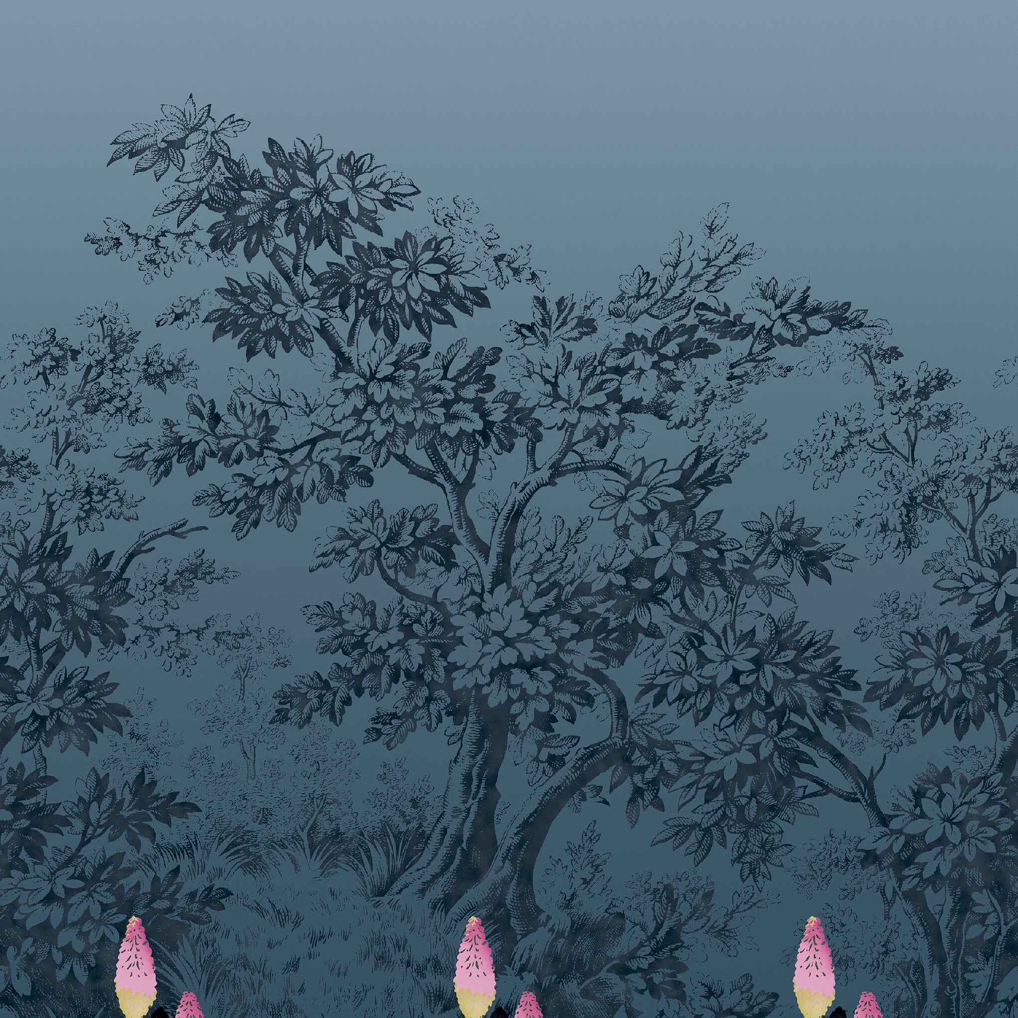 Upper Brook St. - Twilight by Little Greene - luxury wallpaper