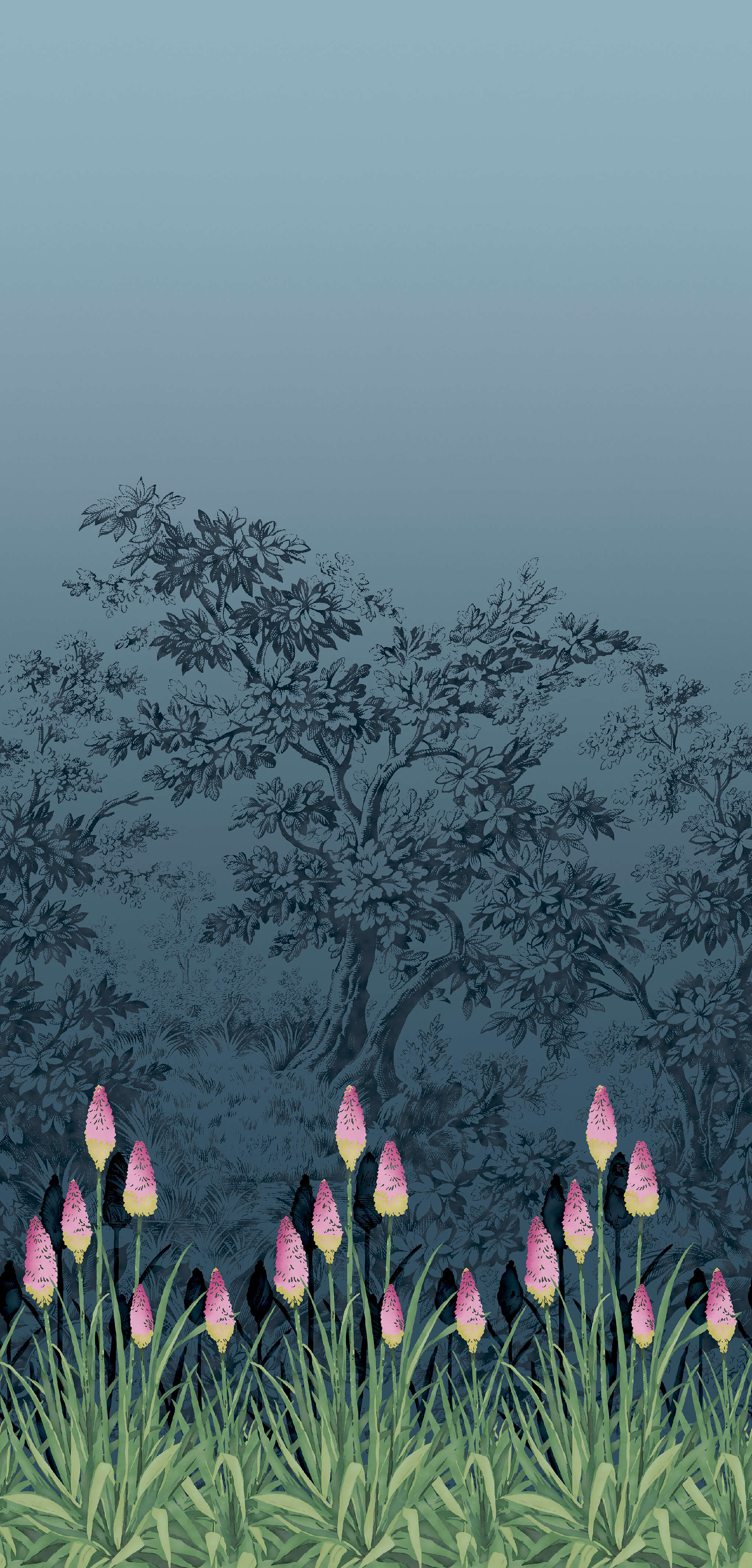 Upper Brook St. - Twilight by Little Greene - luxury wallpaper