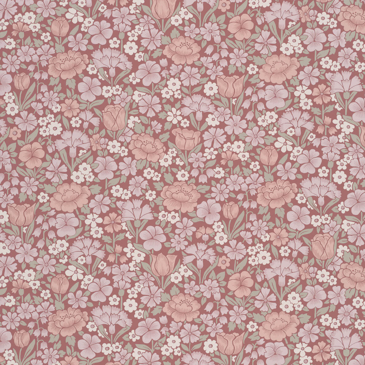 Spring Flowers - Blush by Little Greene - luxury wallpaper