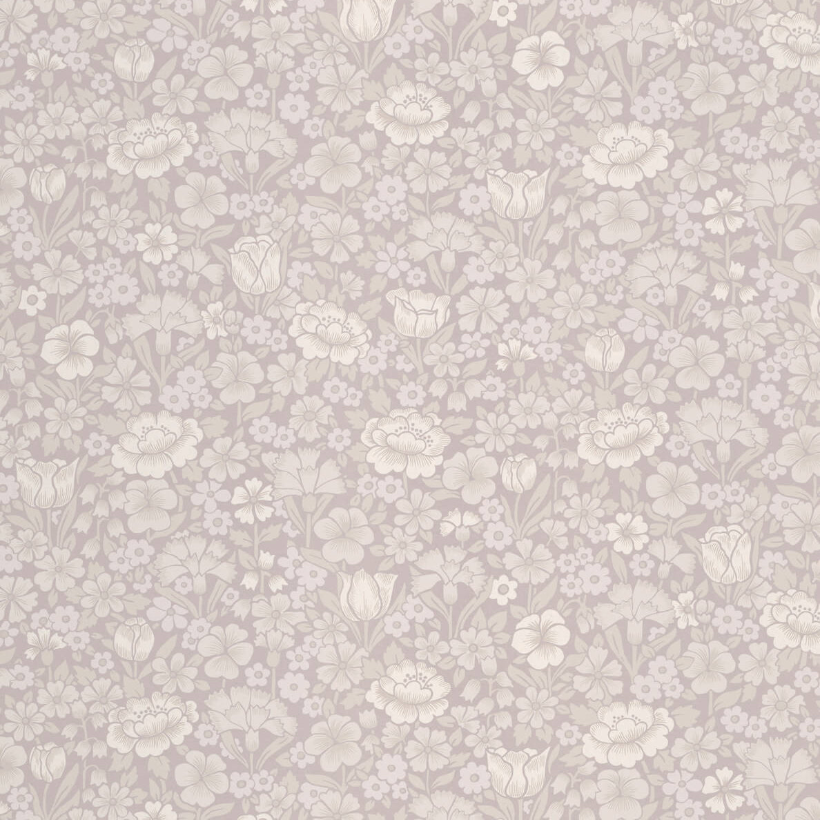 Spring Flowers - French Grey by Little Greene - luxury wallpaper