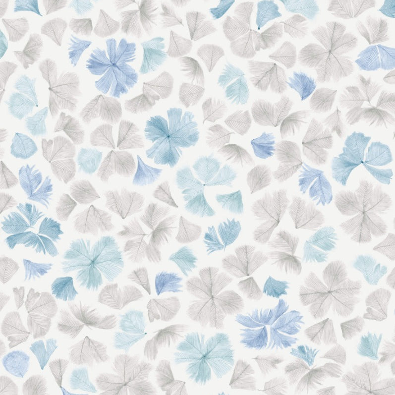 Feather Flora - Constantia Blue by Paint & Paper Library - luxury wallpaper