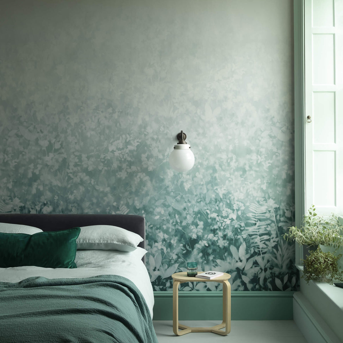Folia - Teal by Paint & Paper Library - luxury wallpaper