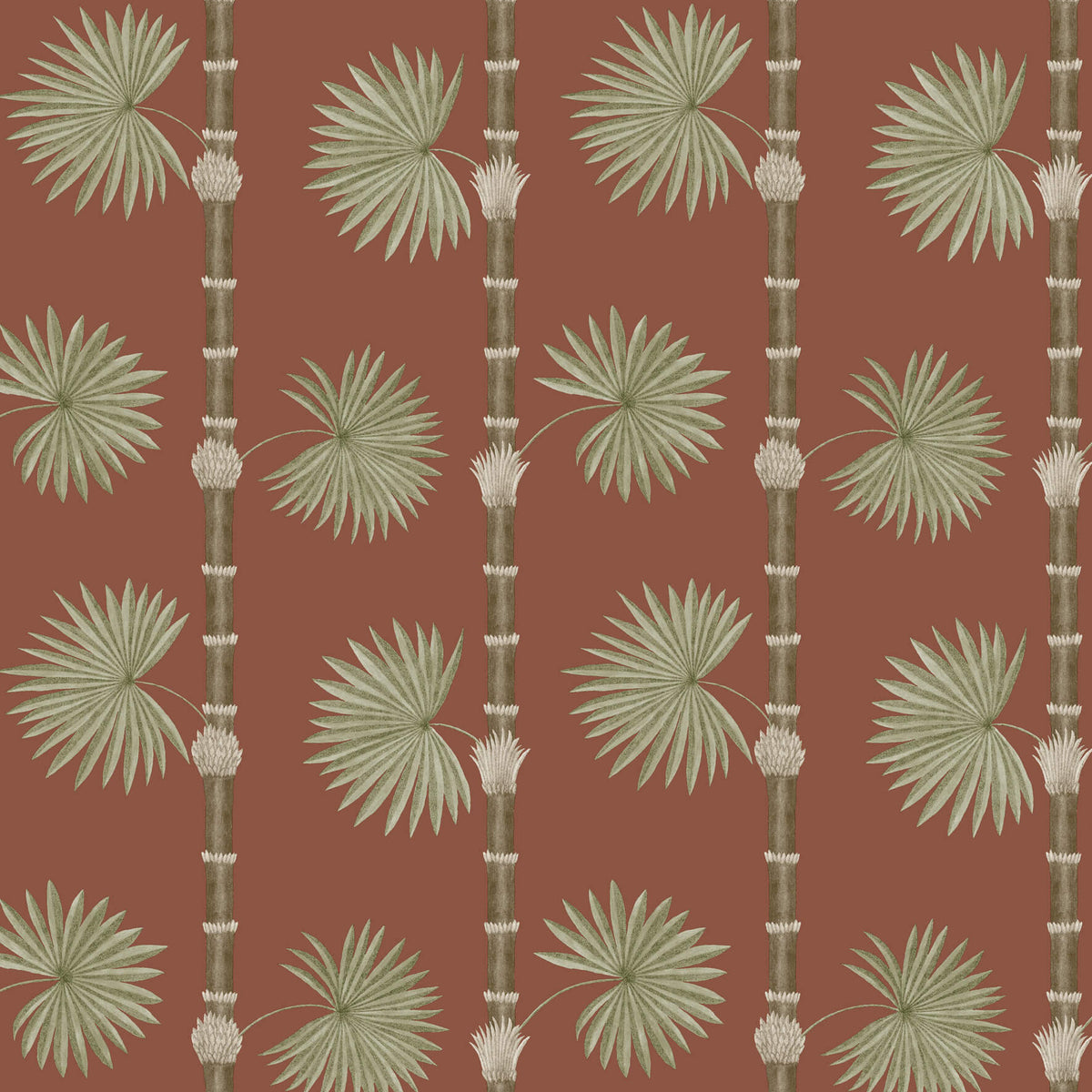 Hardy Palm - Burnt Orange by Paint & Paper Library - luxury wallpaper