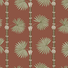 Hardy Palm - Burnt Orange by Paint & Paper Library - luxury wallpaper