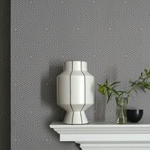 Marquetry Tile - Slate V by Paint & Paper Library - room set