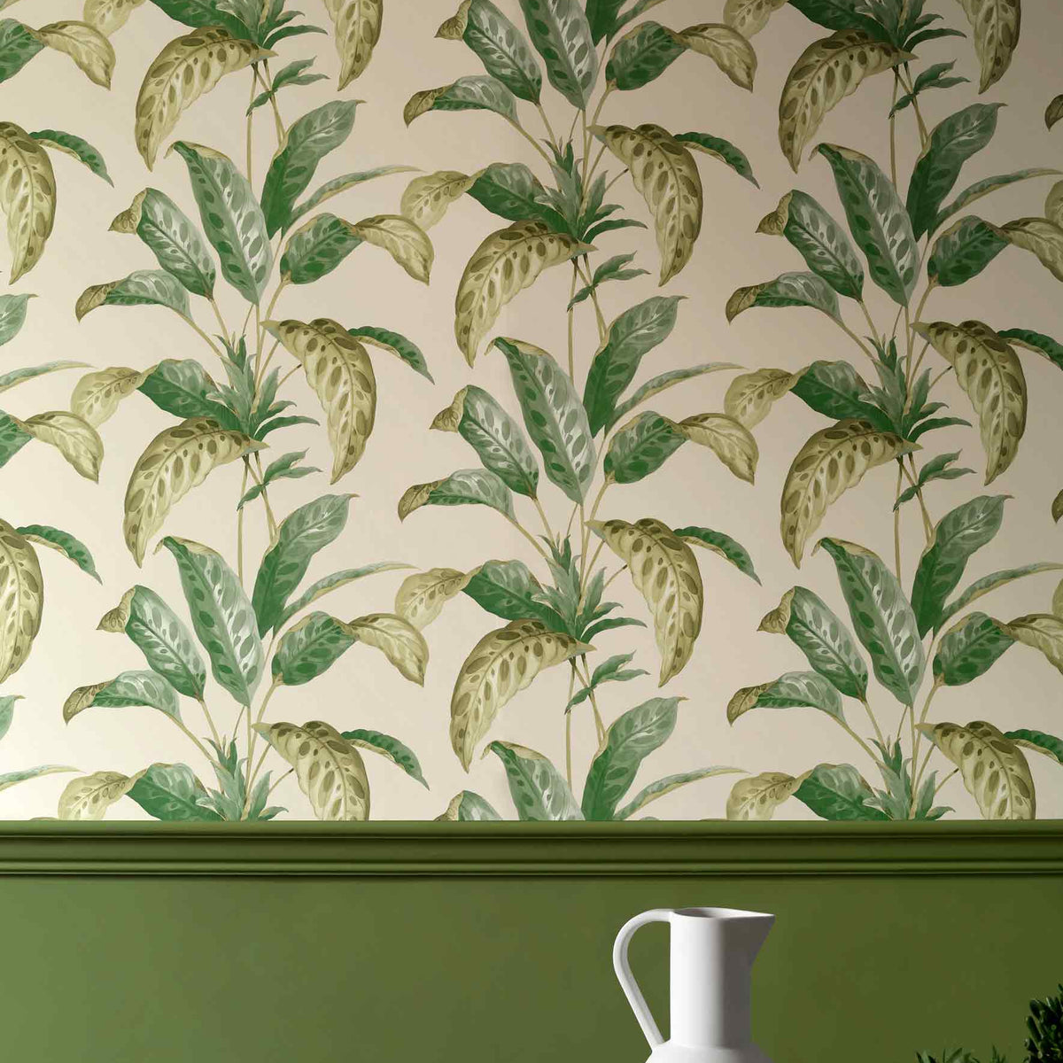 Tropicane - Chelsea Green II by Paint & Paper Library - luxury wallpaper