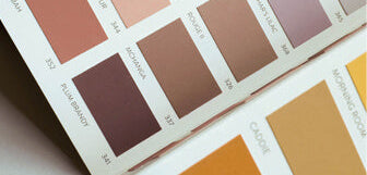 Paint & Paper Library colour cards displayed as a pair for choosing complementary interior paint shades