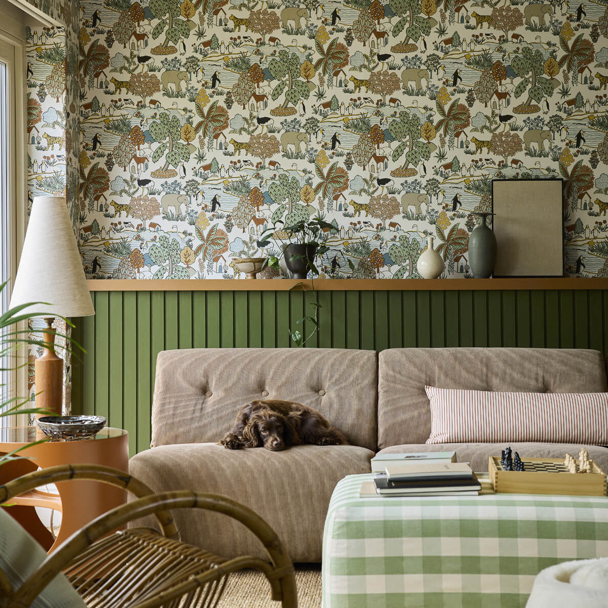 Animal Kingdom - Pea by Little Greene - luxury wallpaper