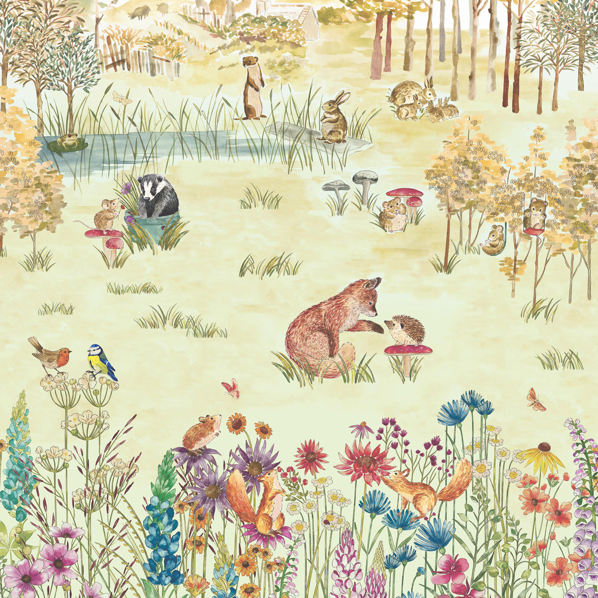 Potter's Woodland - Harvest by Little Greene - luxury wallpaper