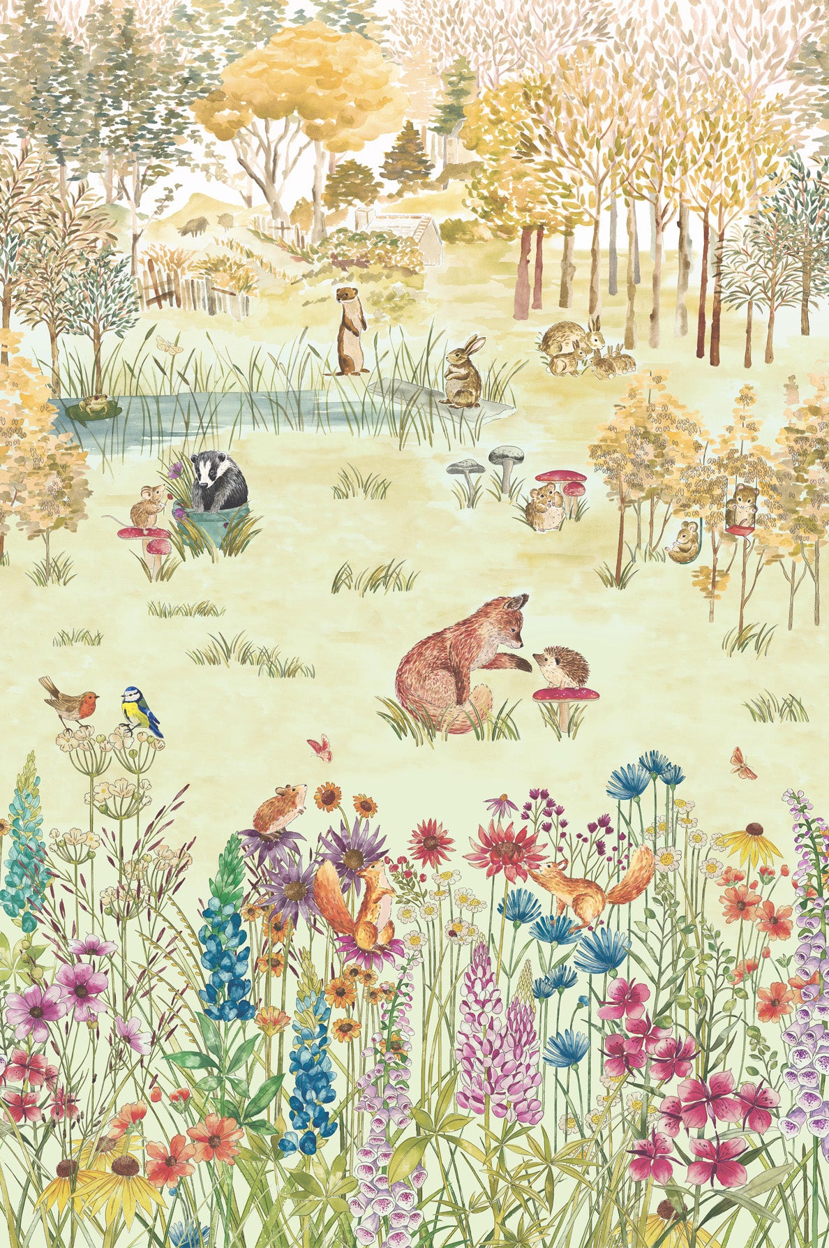 Potter's Woodland - Harvest by Little Greene - luxury wallpaper